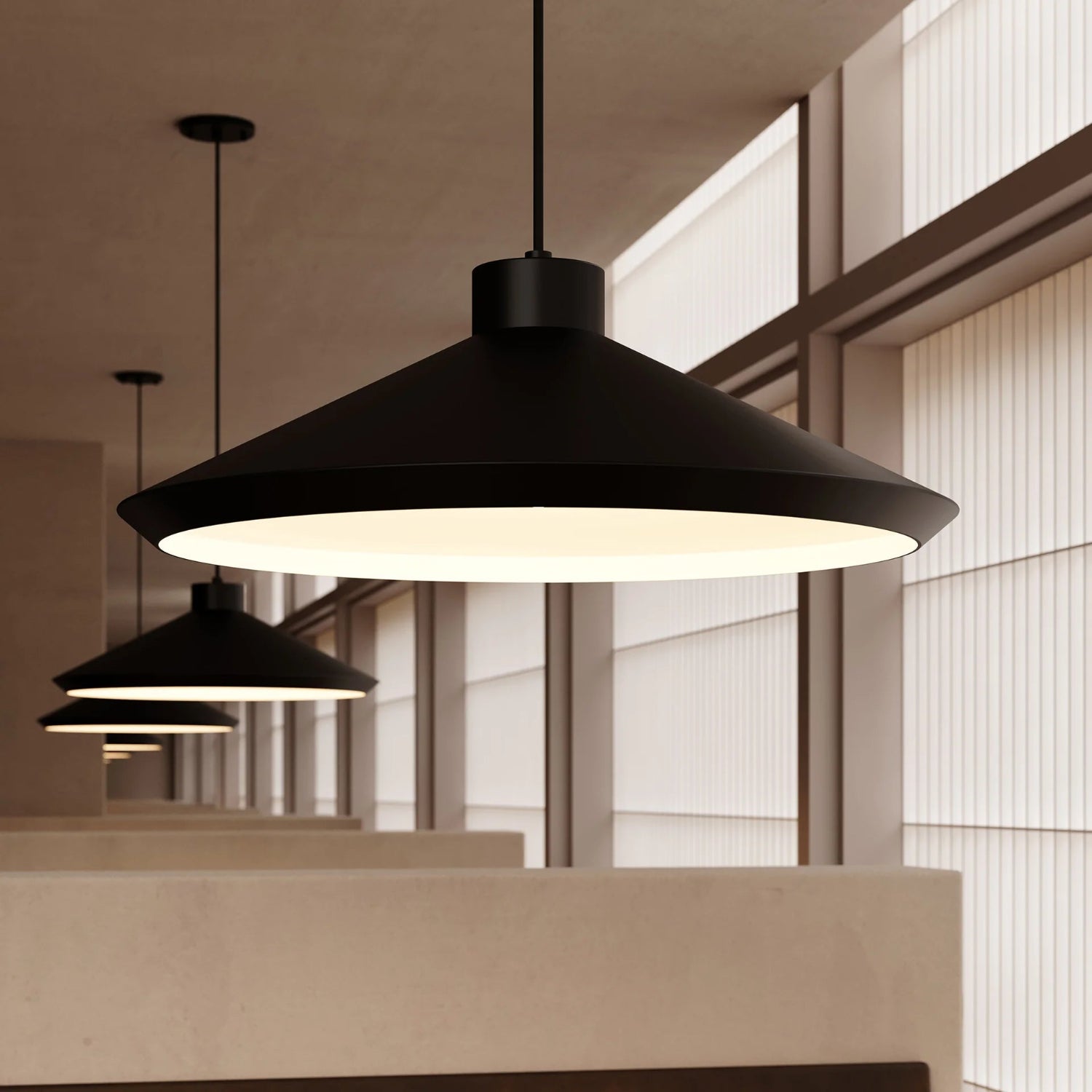 Sonneman Koma Satin Black 2754.25-E Pendant