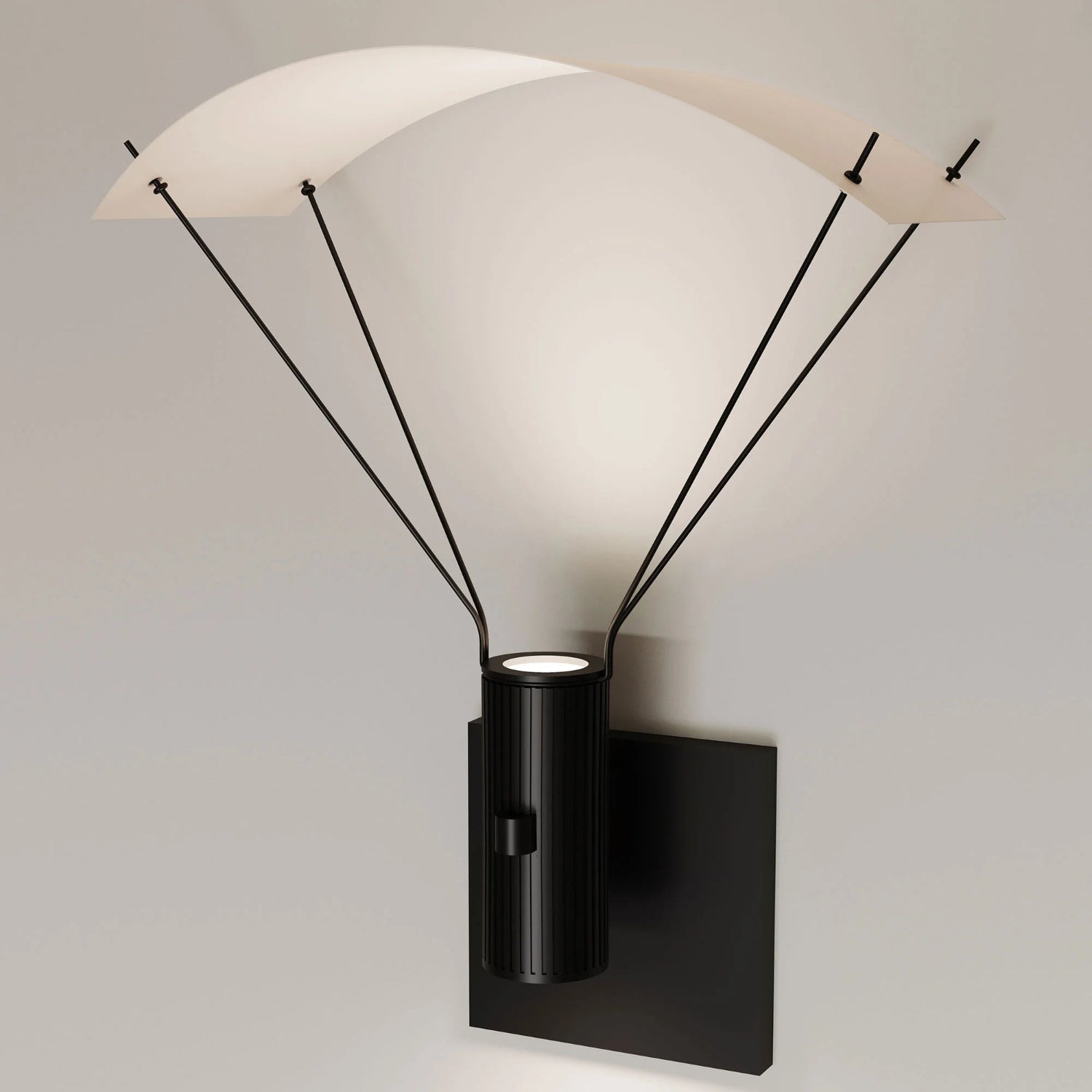 Sonneman Suspenders Satin Black SLS0210 Wall Sconce