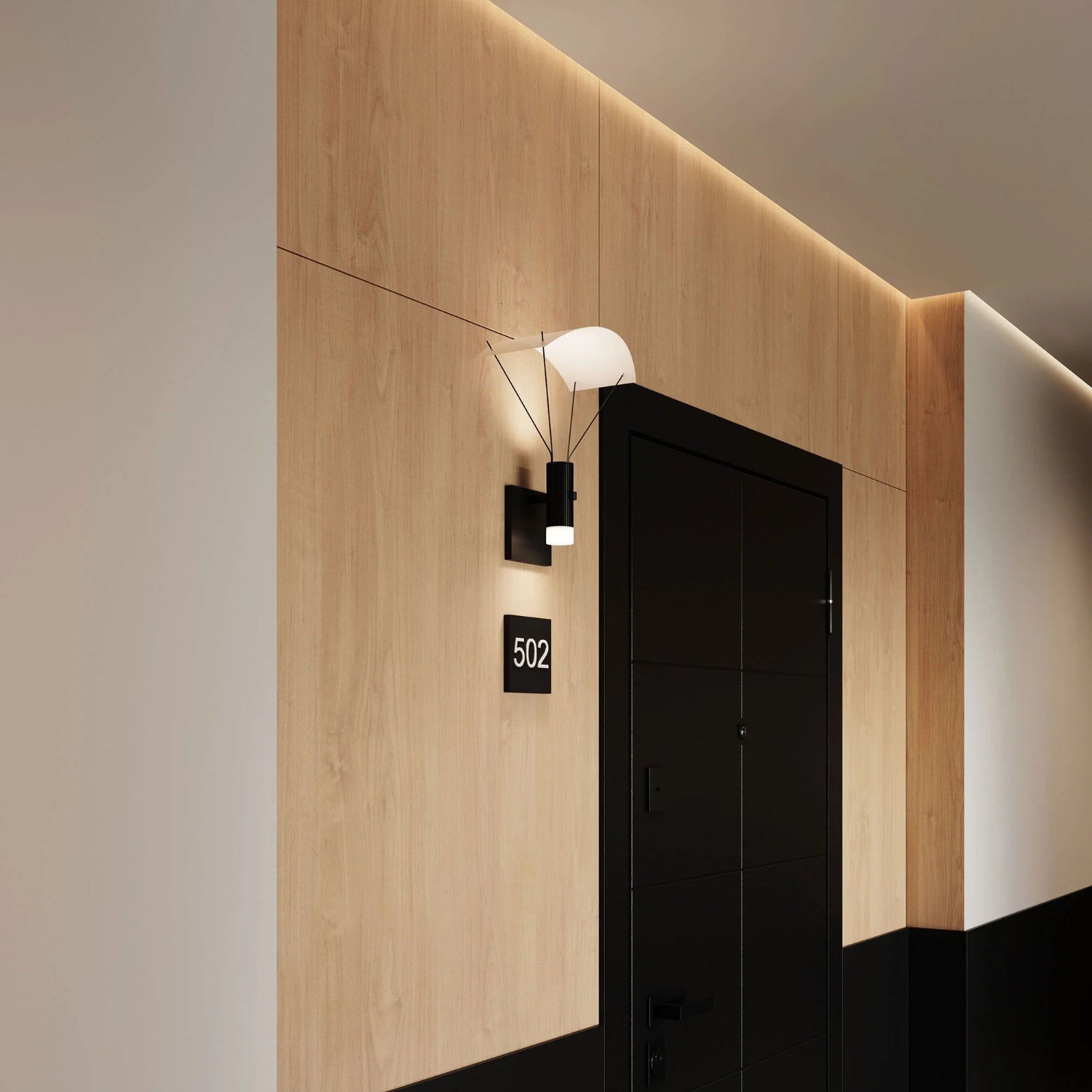 Sonneman Suspenders Satin Black SLS0212 Wall Sconce