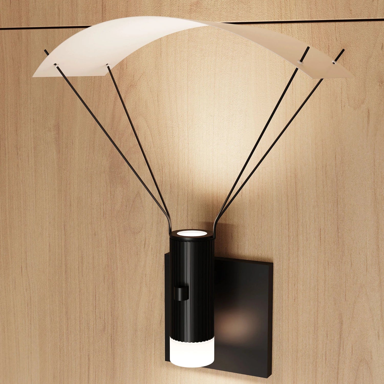 Sonneman Suspenders Satin Black SLS0212 Wall Sconce