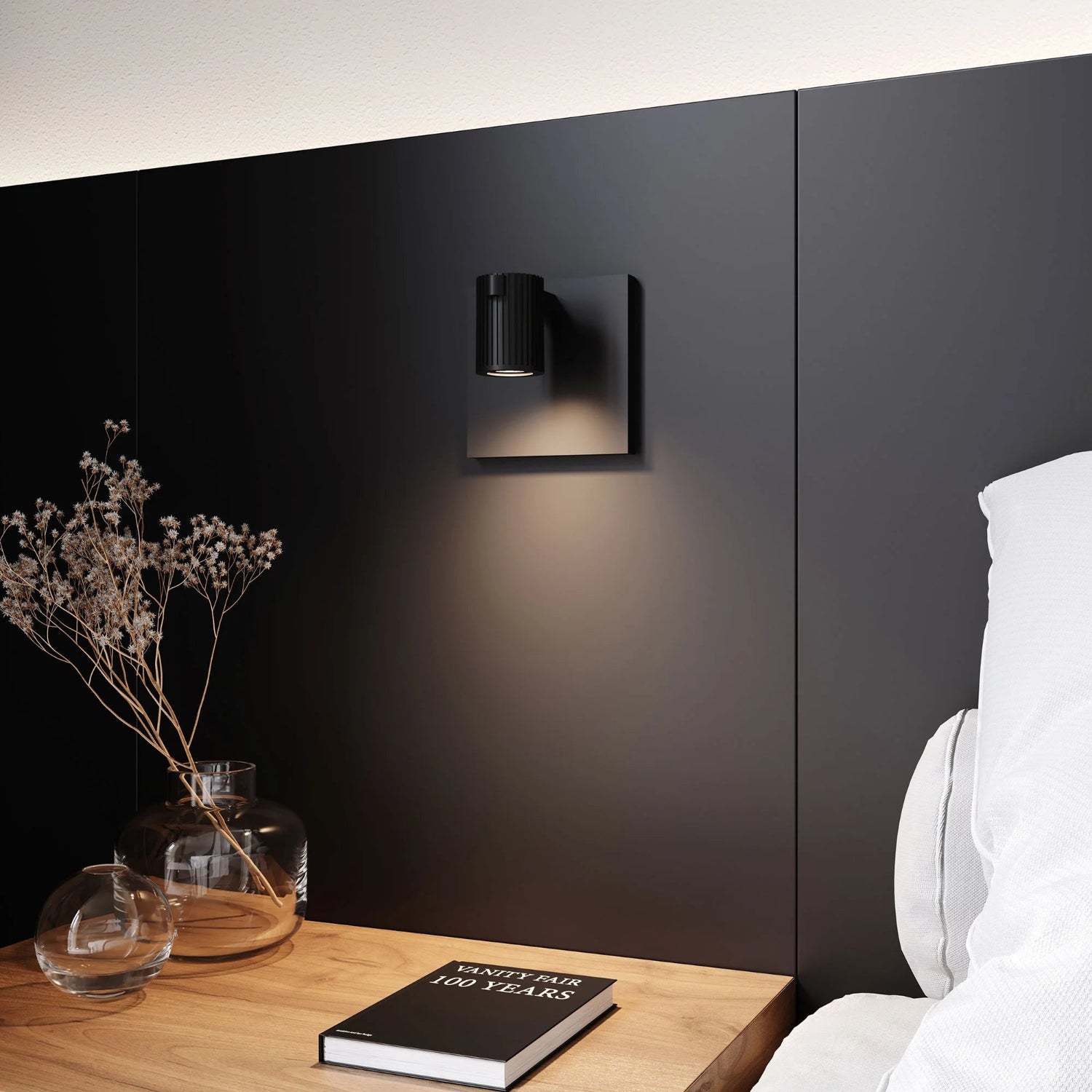 Sonneman Suspenders Satin Black SLS0214 Wall Sconce