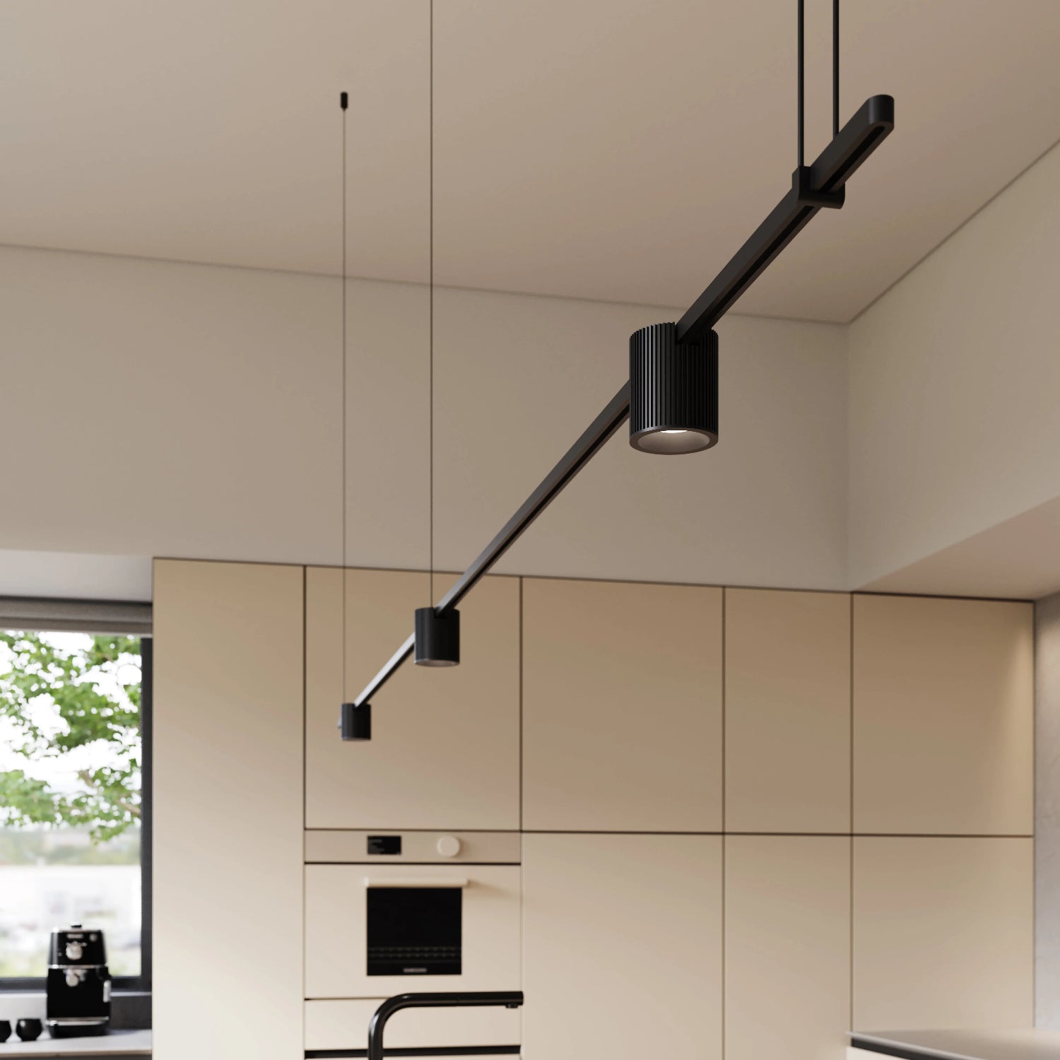 Sonneman Suspenders Satin Black SLS1159 Pendant