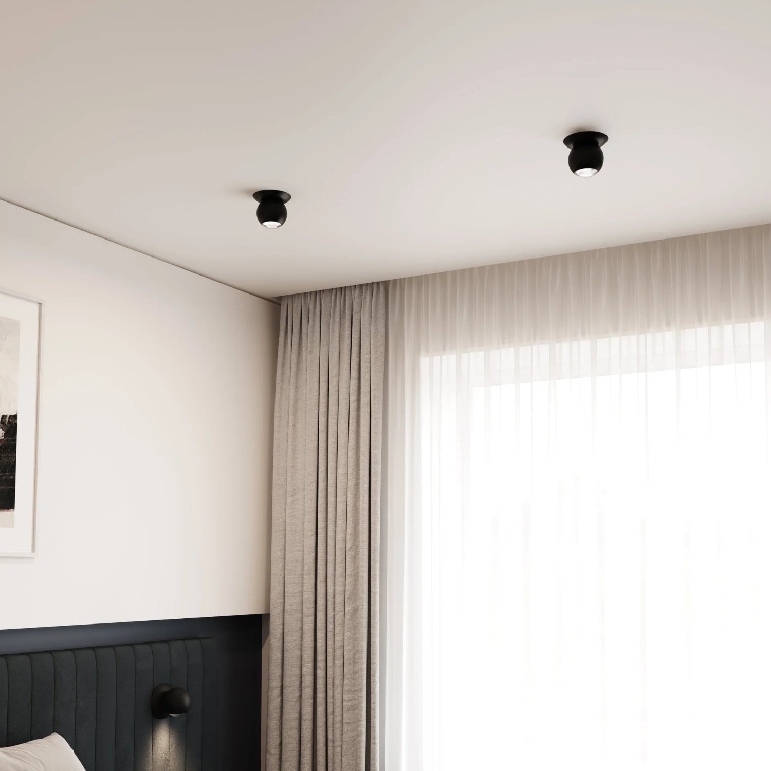 Sonneman Hemisphere Texture Black 7509.97 Surface Mount