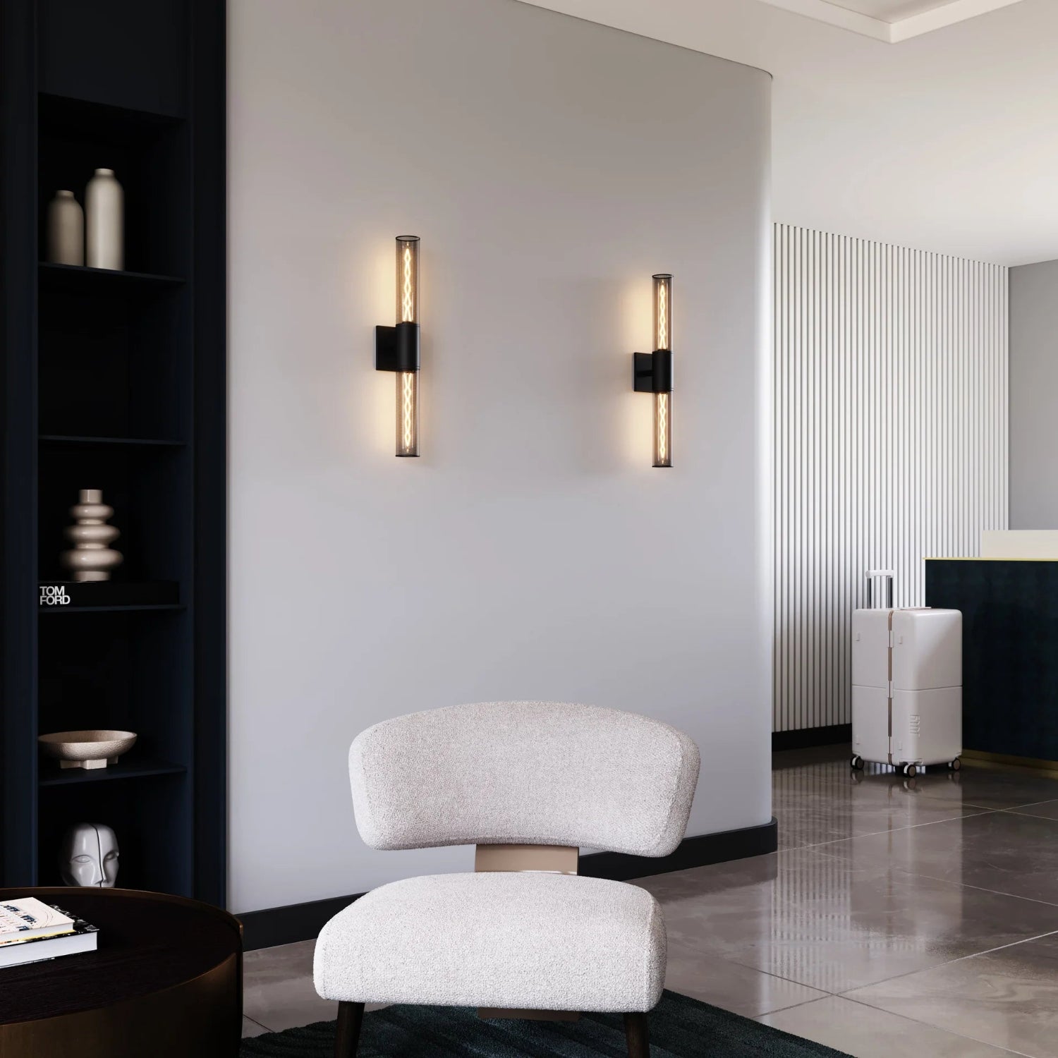 Sonneman Urban Edge Texture Black 4944.97 Wall Sconce