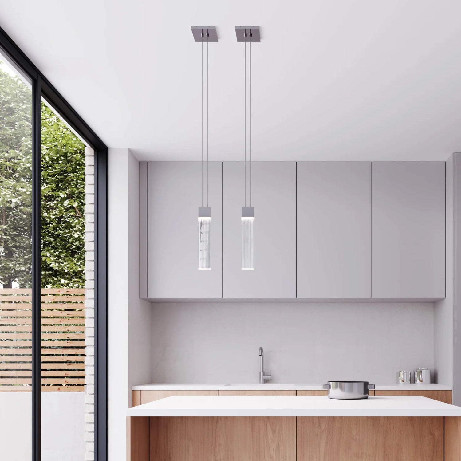 Sonneman V Panels Polished Chrome 3091.01 Pendant