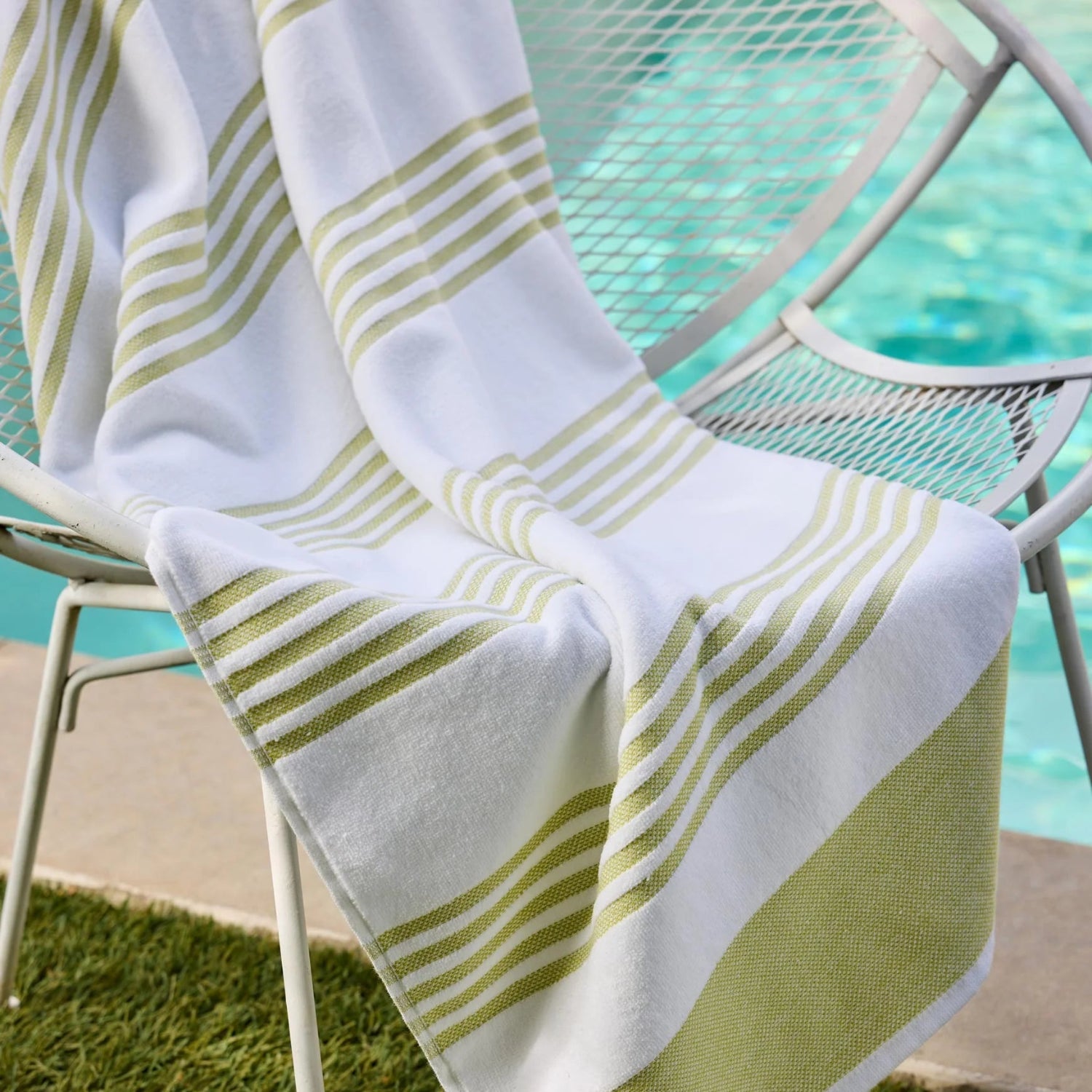 Peacock Alley Aegean Stripe Beach Towel