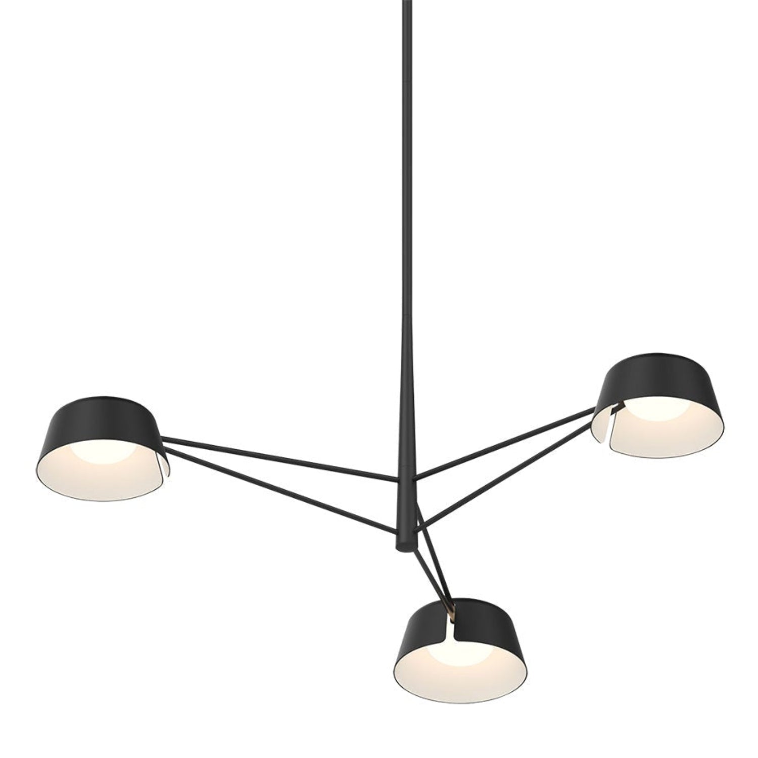 Sonneman Ray Satin Black 2033.25 Chandelier