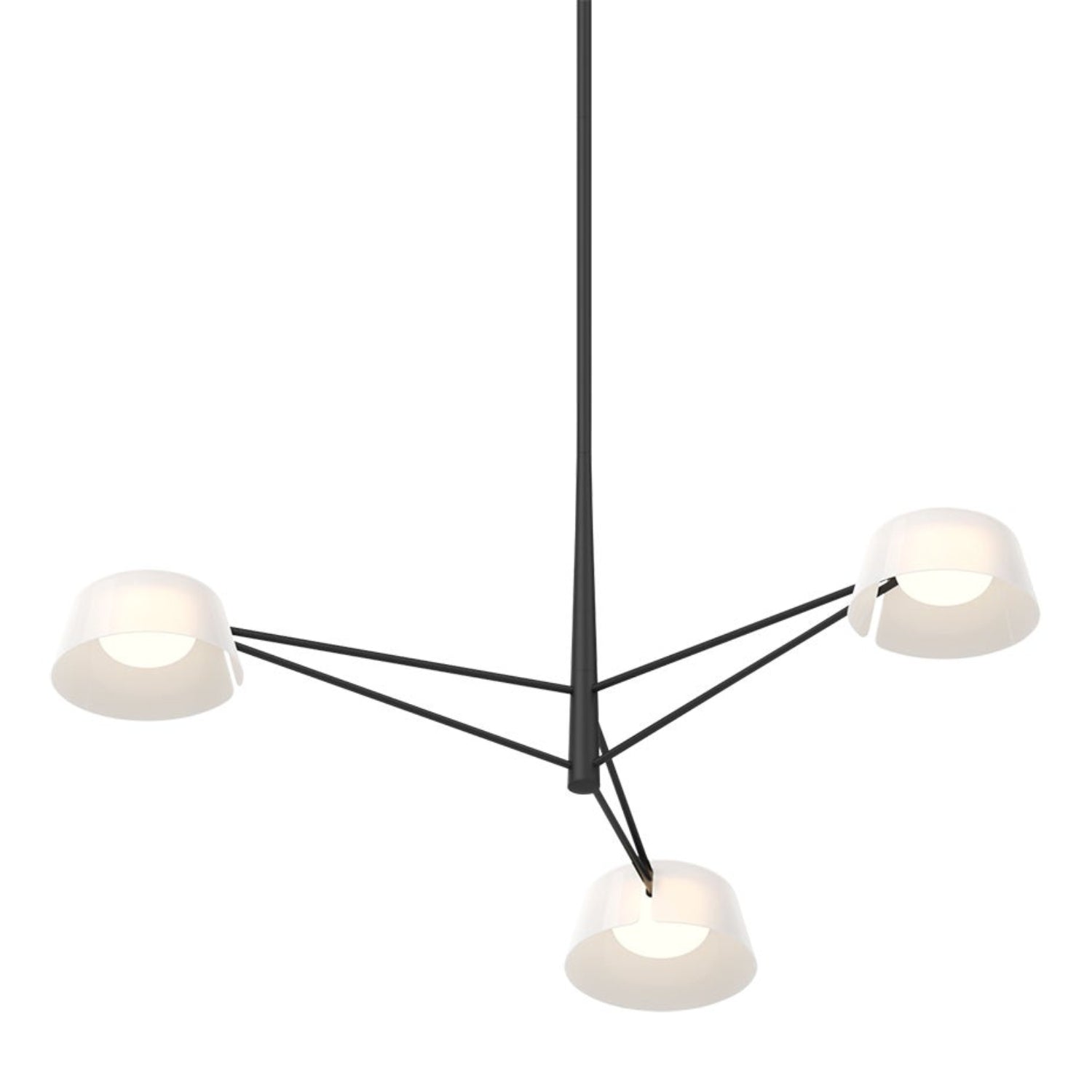 Sonneman Ray Satin Black 2033.25W Chandelier