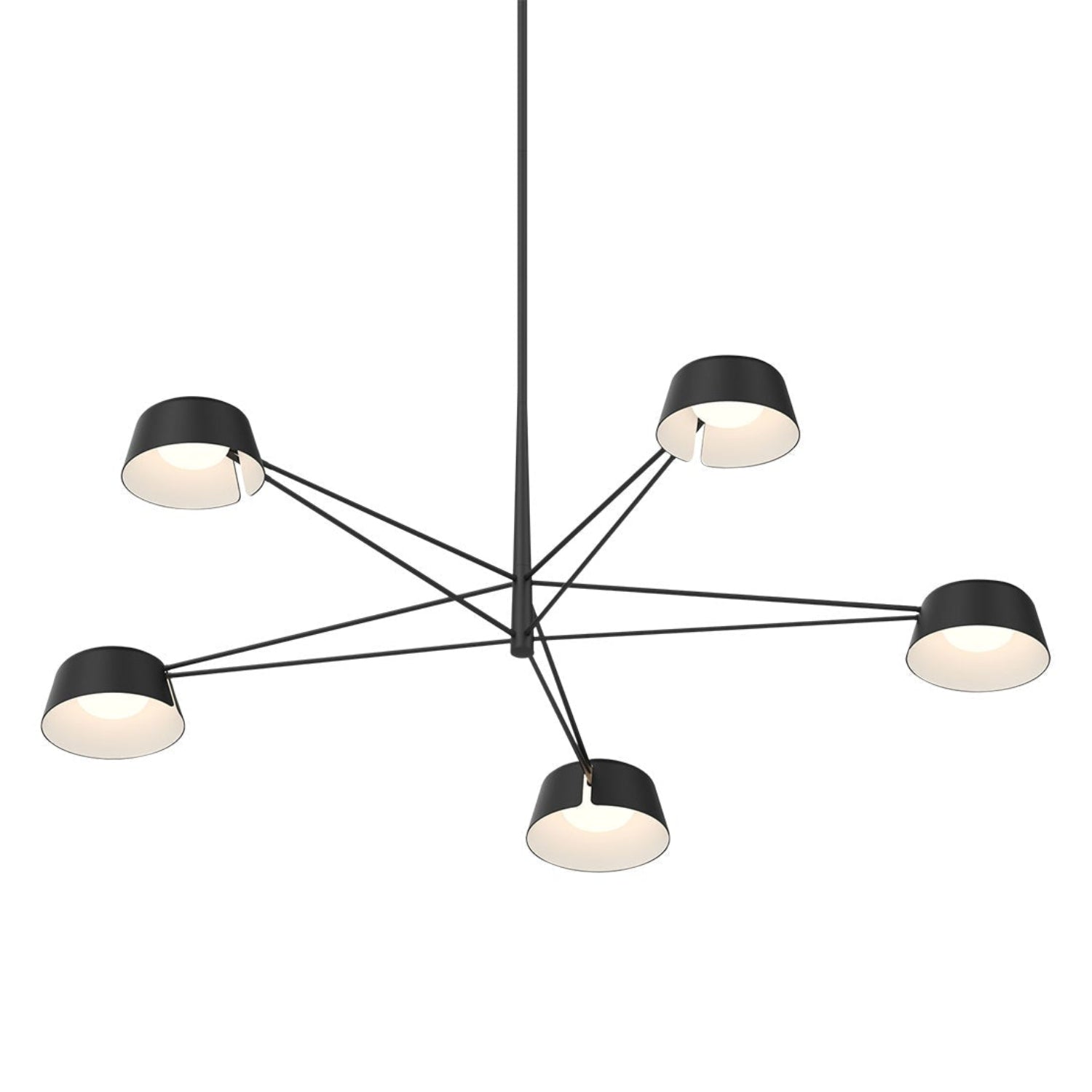 Sonneman Ray Satin Black 2035.25 Chandelier