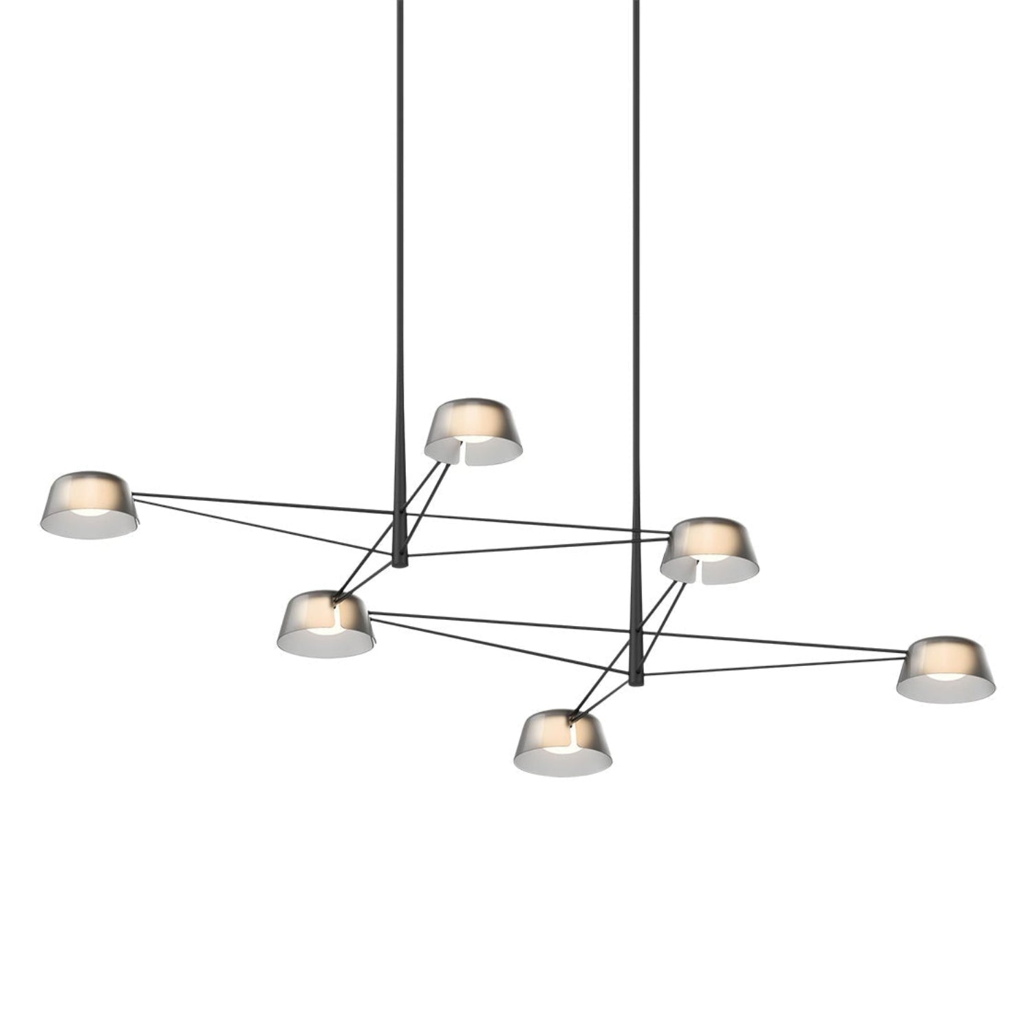 Sonneman Ray Satin Black 2036.25K Chandelier