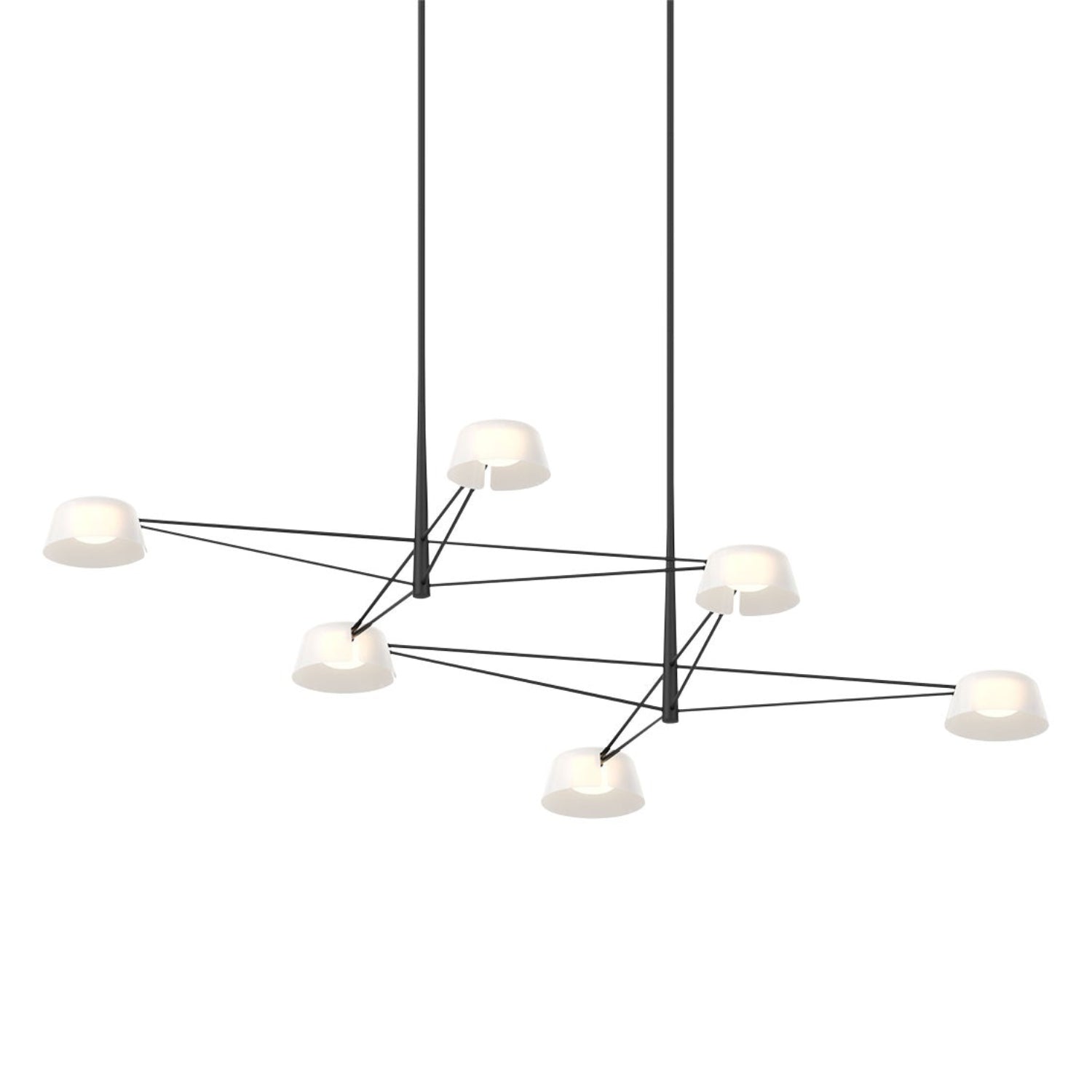 Sonneman Ray Satin Black 2036.25W Chandelier