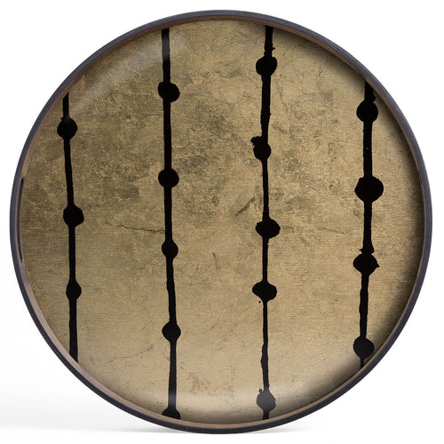 Ethnicraft Gold Leaf Dots Glass Tray