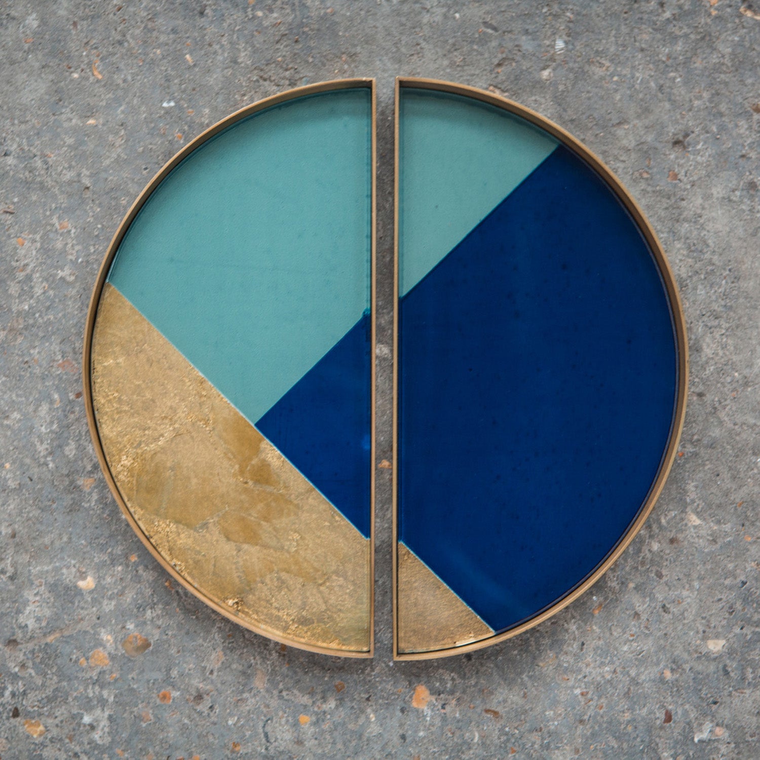 Ethnicraft Geometric Valet Tray Set of 2