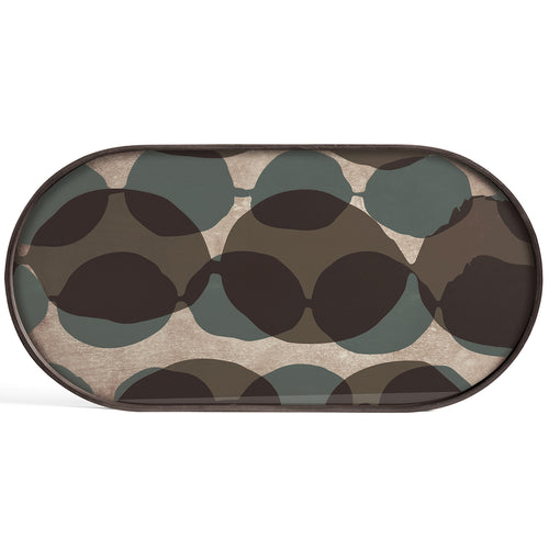 Ethnicraft Connected Dots Oval Glass Tray
