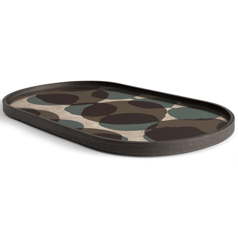 Ethnicraft Connected Dots Oval Glass Tray