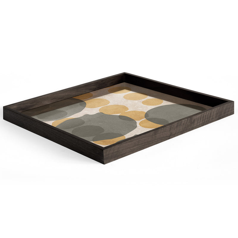 Ethnicraft Layered Dots Square Glass Tray