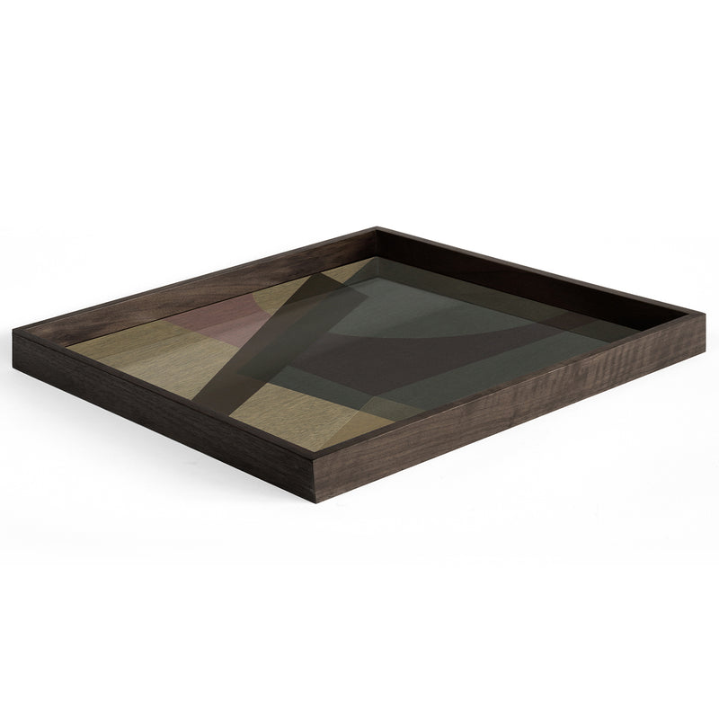 Ethnicraft Angle Square Glass Tray