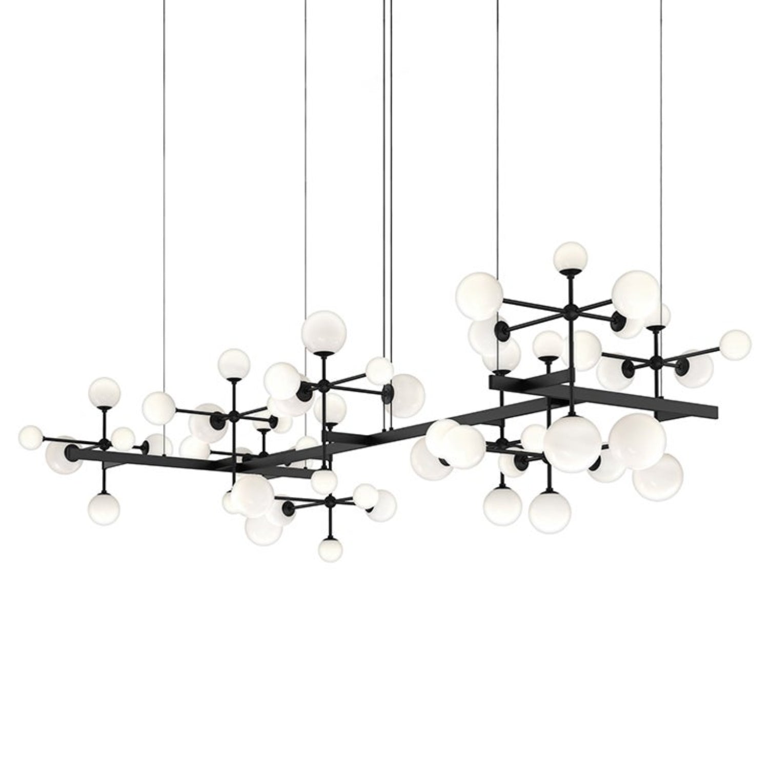 Sonneman Nebula Satin Black 2067.25-J20 Chandelier