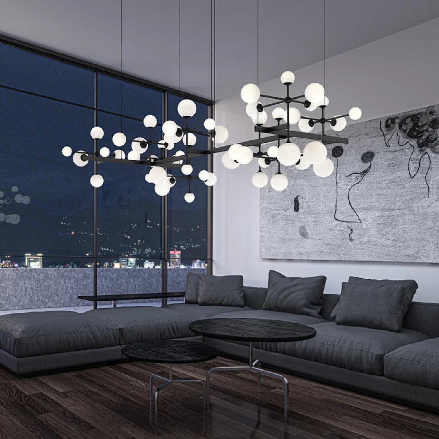 Sonneman Nebula Satin Black 2067.25 Pendant