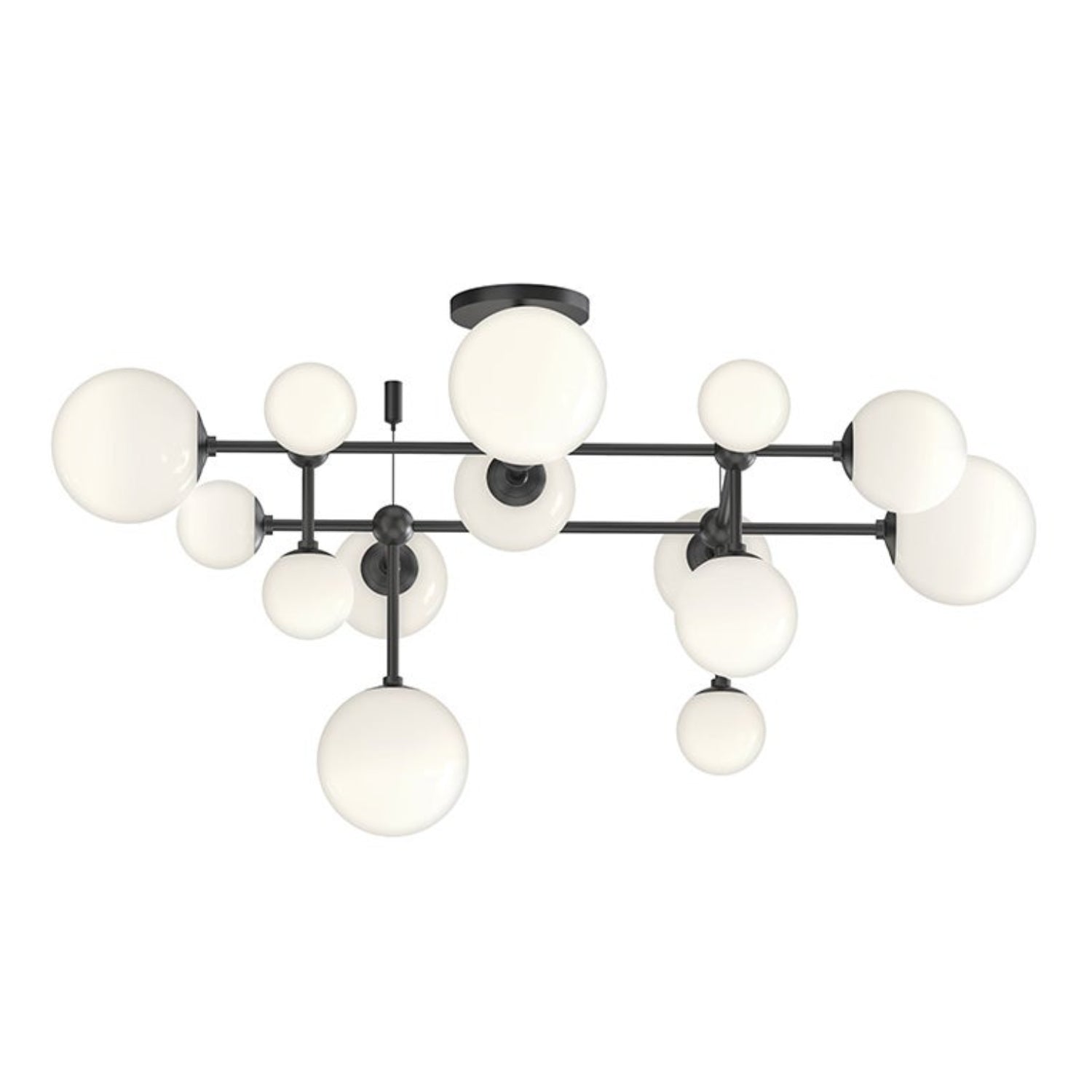 Sonneman Sabon Satin Black 2069.25 Semi Flush