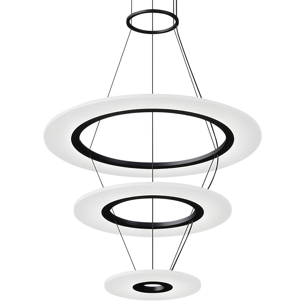 Sonneman Arctic Rings Satin Black 2075.25 Pendant