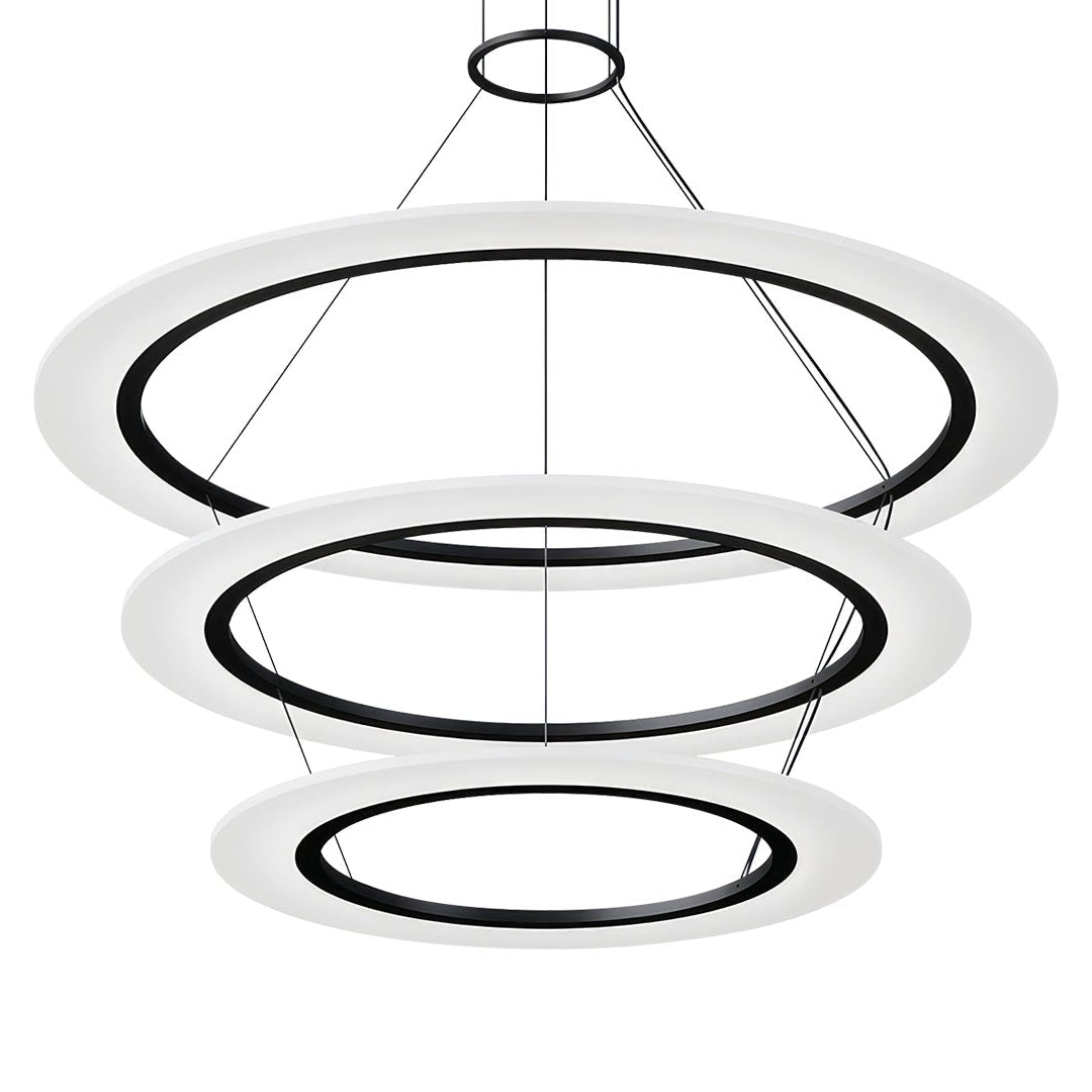 Sonneman Arctic Rings Satin Black 2076.25 Pendant