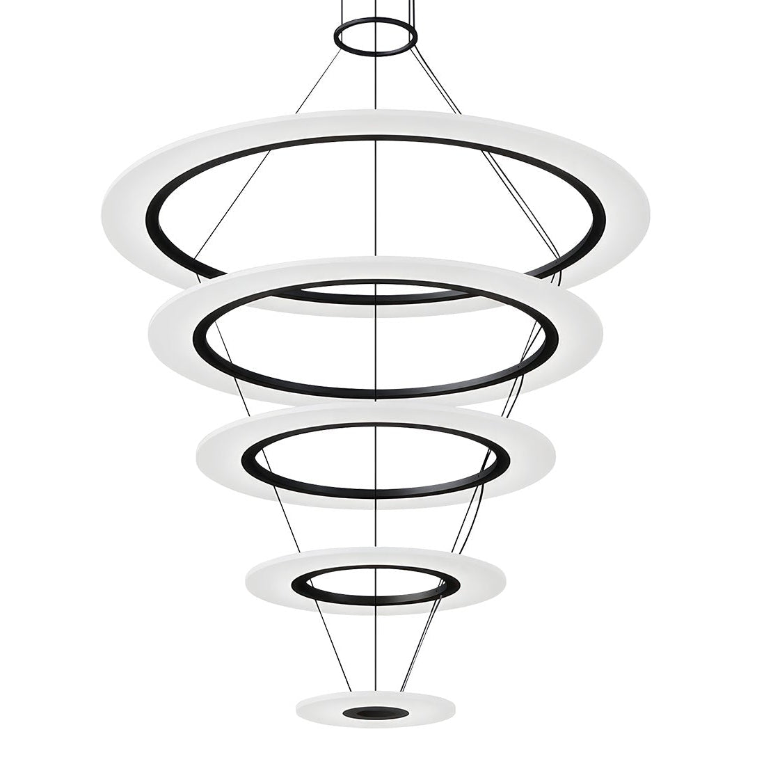Sonneman Arctic Rings Satin Black 2078.25 Pendant