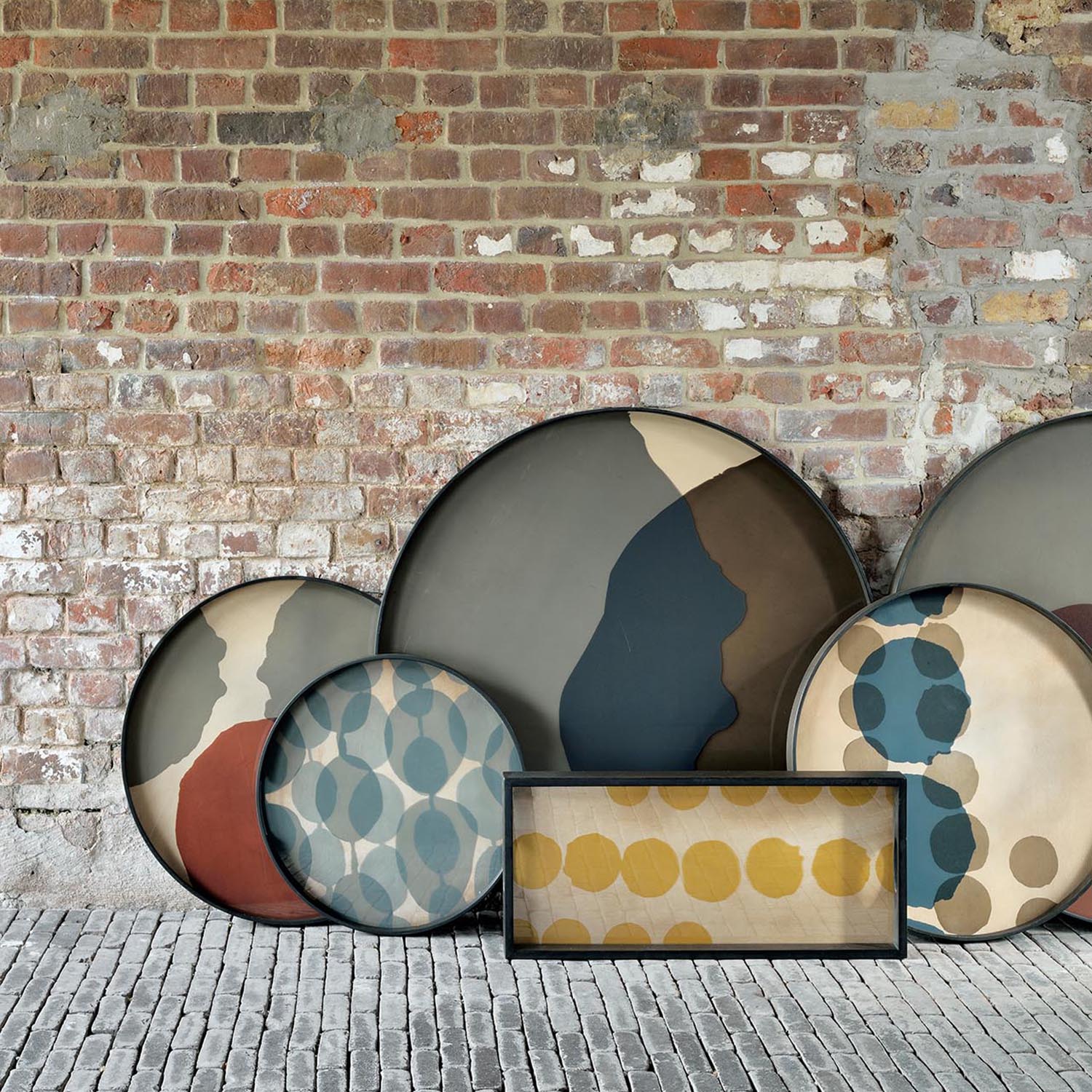 Ethnicraft Overlapping Dots Glass Tray