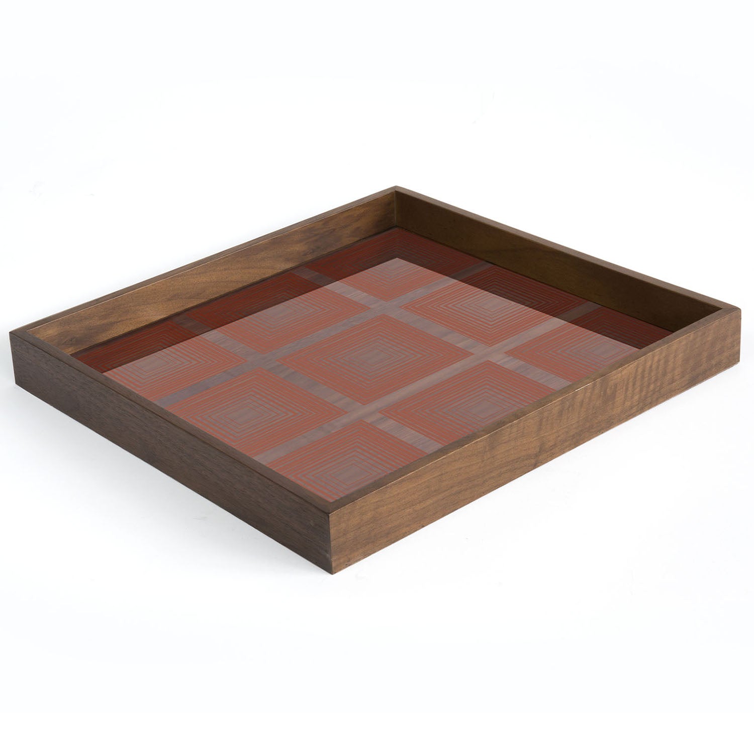 Ethnicraft Squares Square Glass Tray Paynes Gray