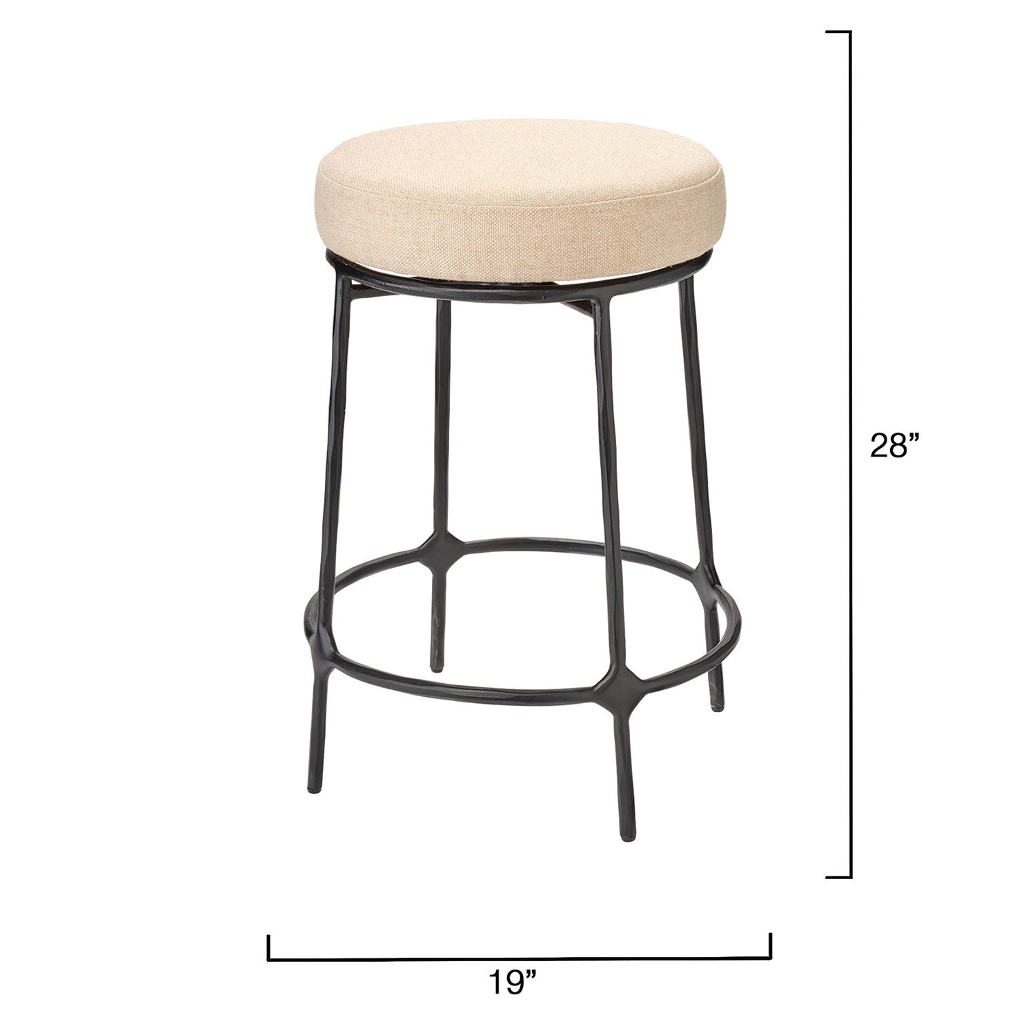 Jamie Young Asteria Beige Counter Stool