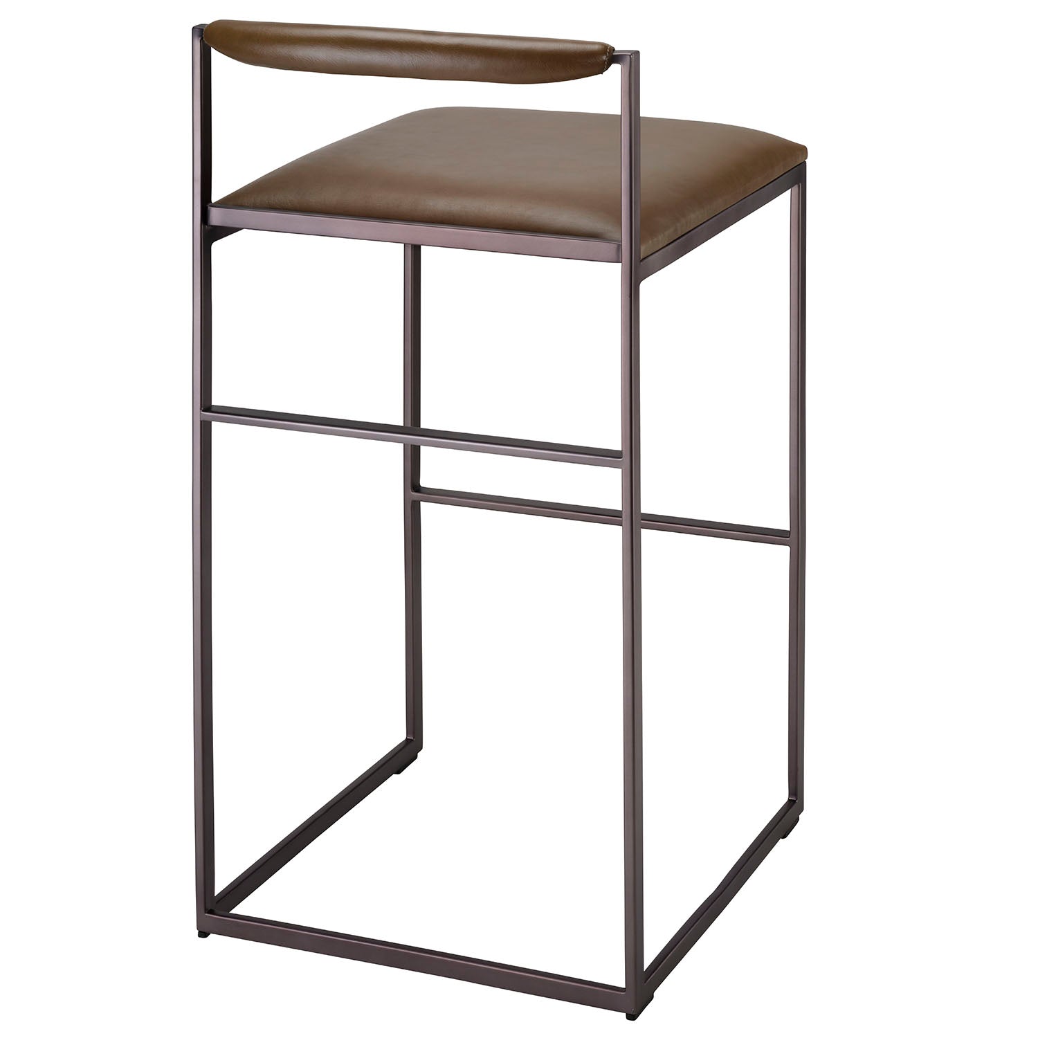 Jamie Young Bradbury Truffle Leather Bar Stool