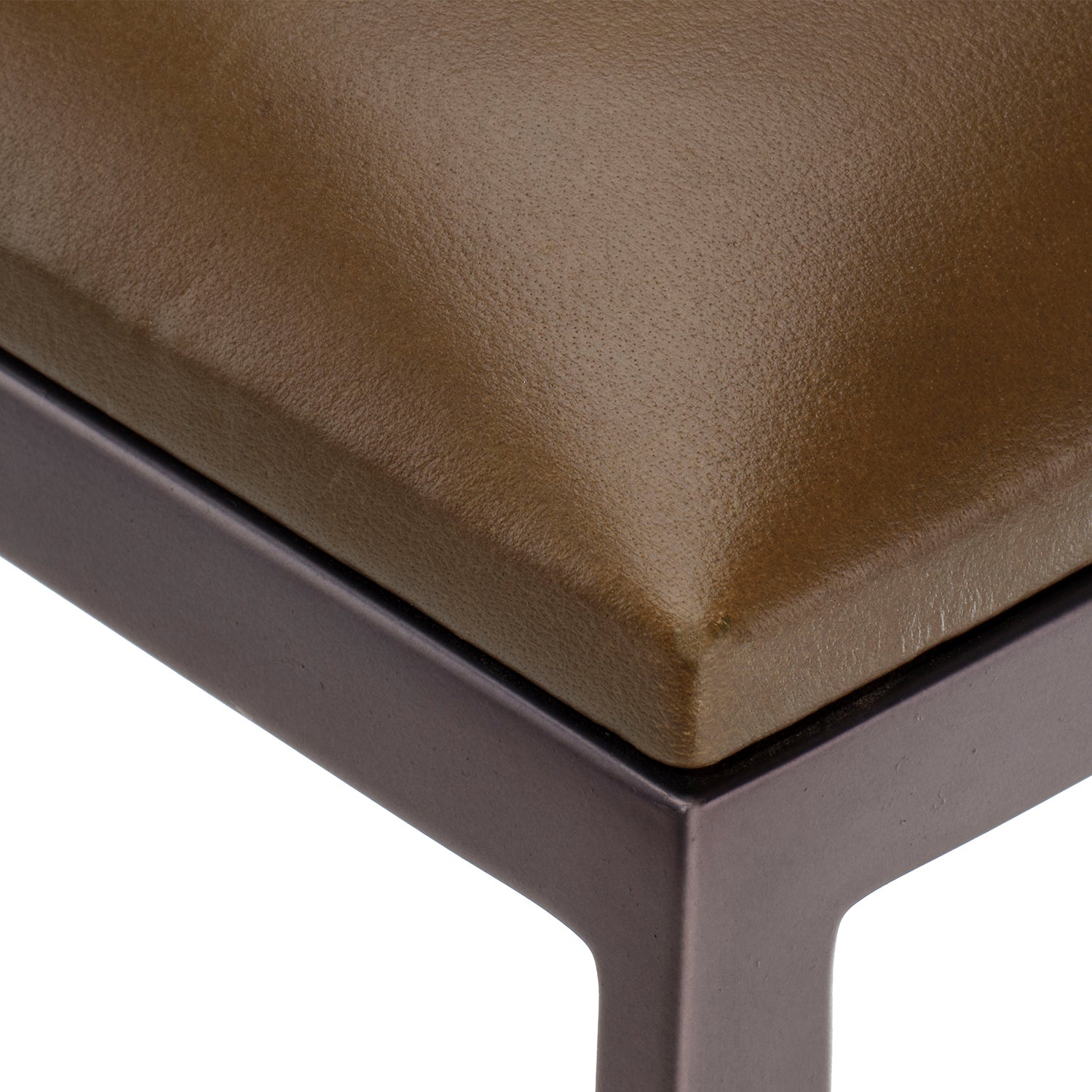 Jamie Young Bradbury Truffle Leather Counter Stool