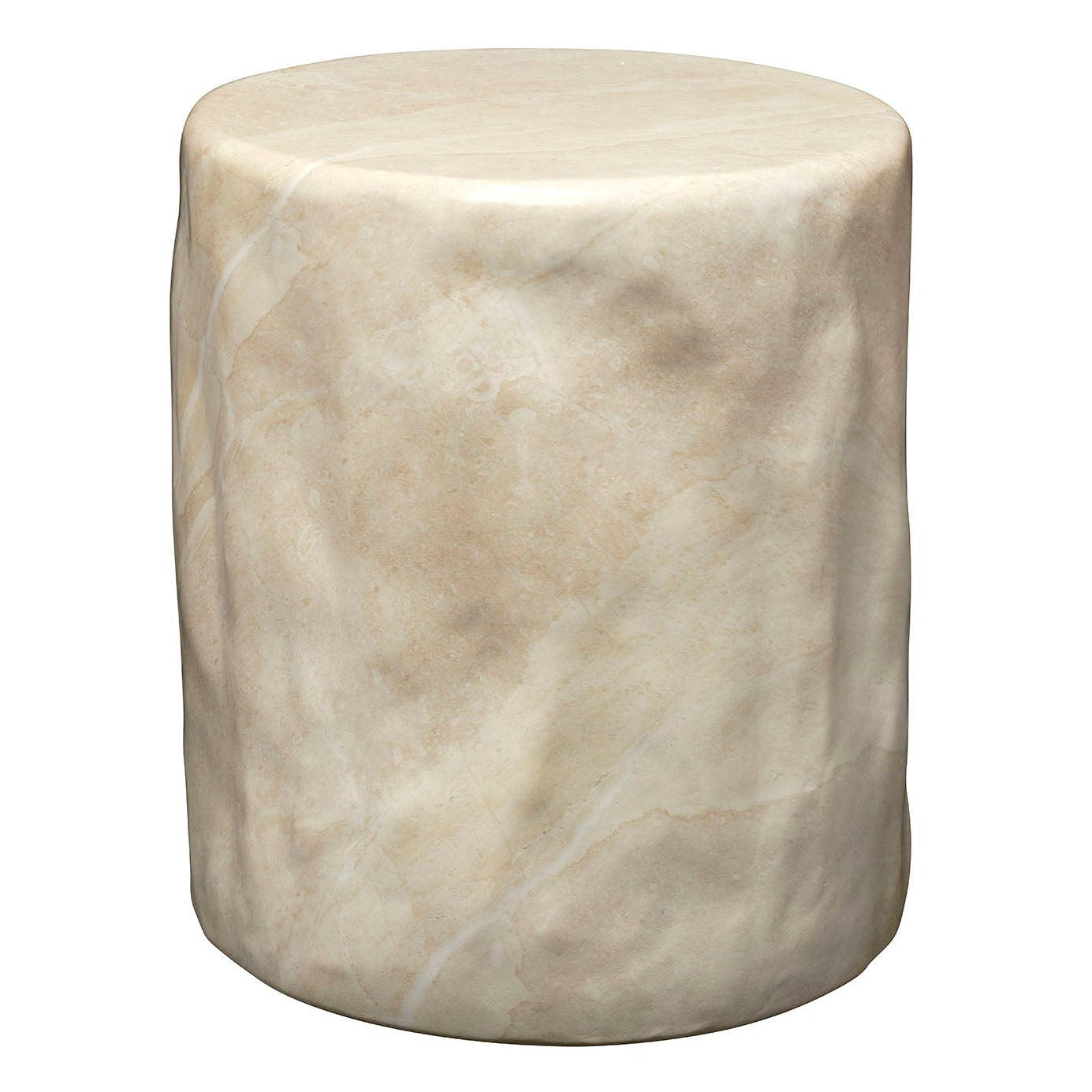 Jamie Young Cedar Marbled Cream Side Table
