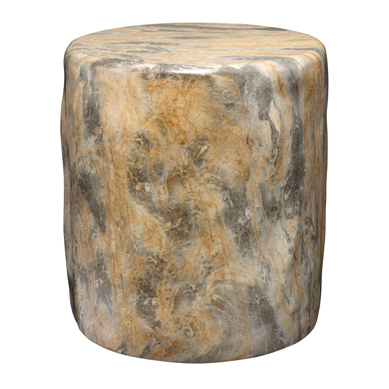 Jamie Young Cedar Marbled Grey Side Table