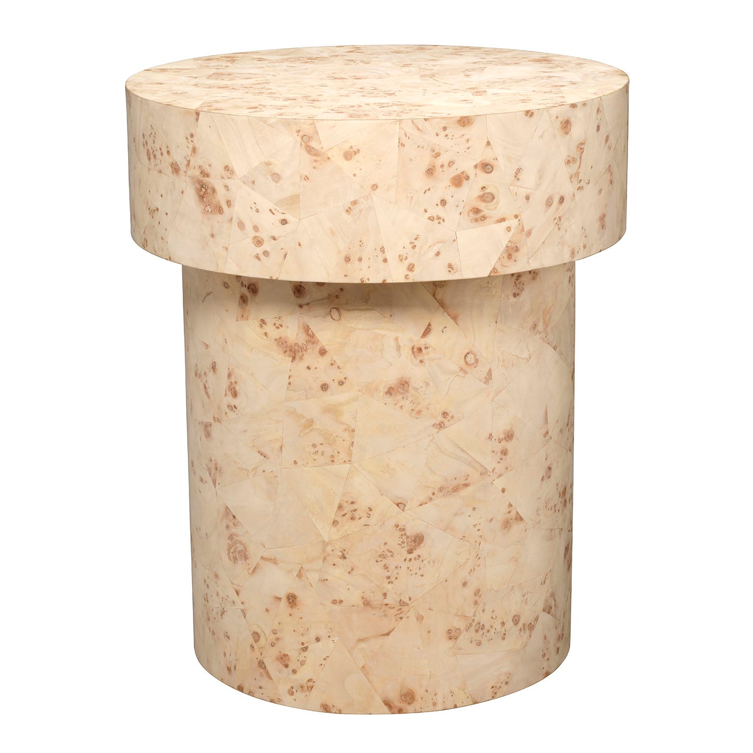 Jamie Young Configuration Bleached Burl Wood Side Table