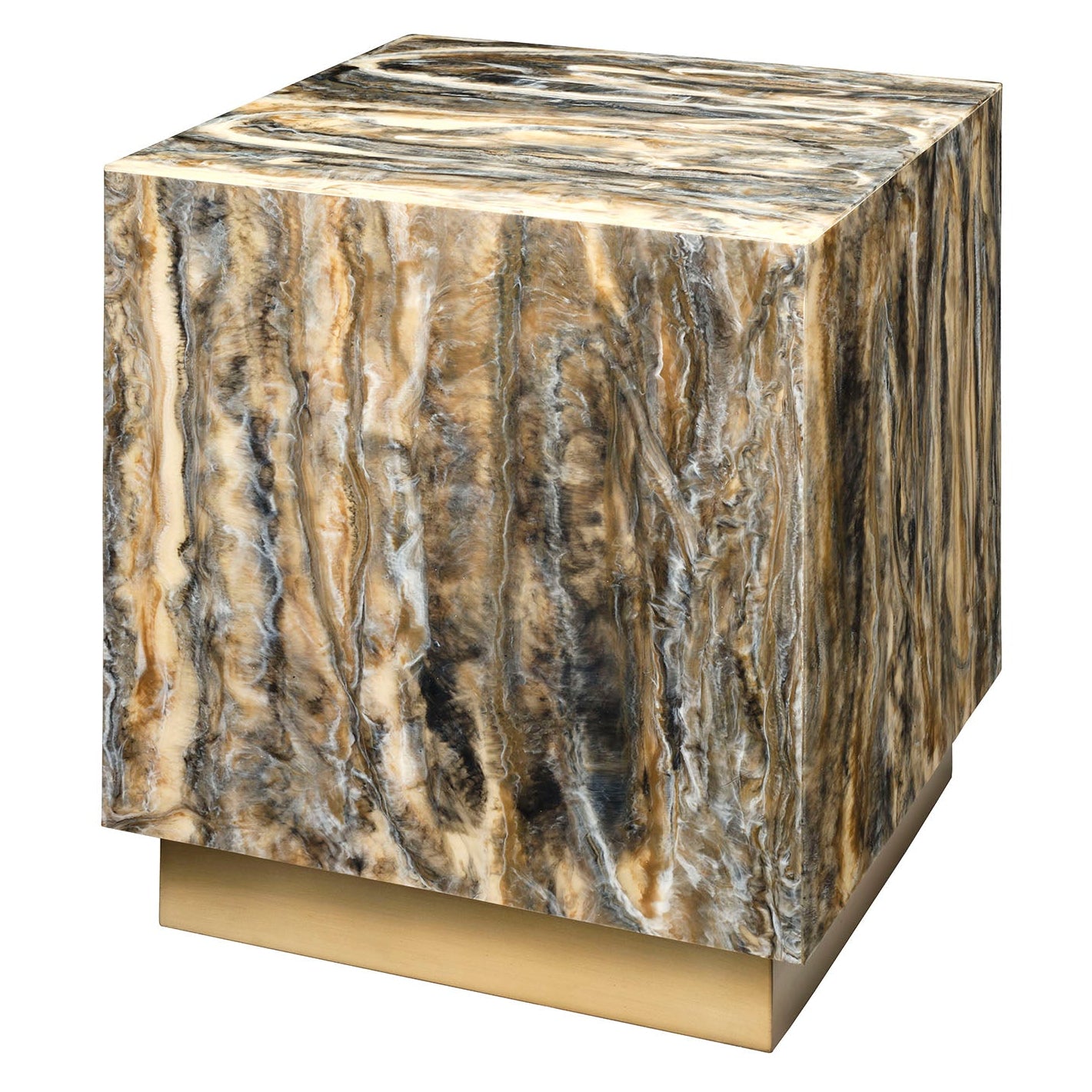 Jamie Young Cube Dripped Resin Side Table