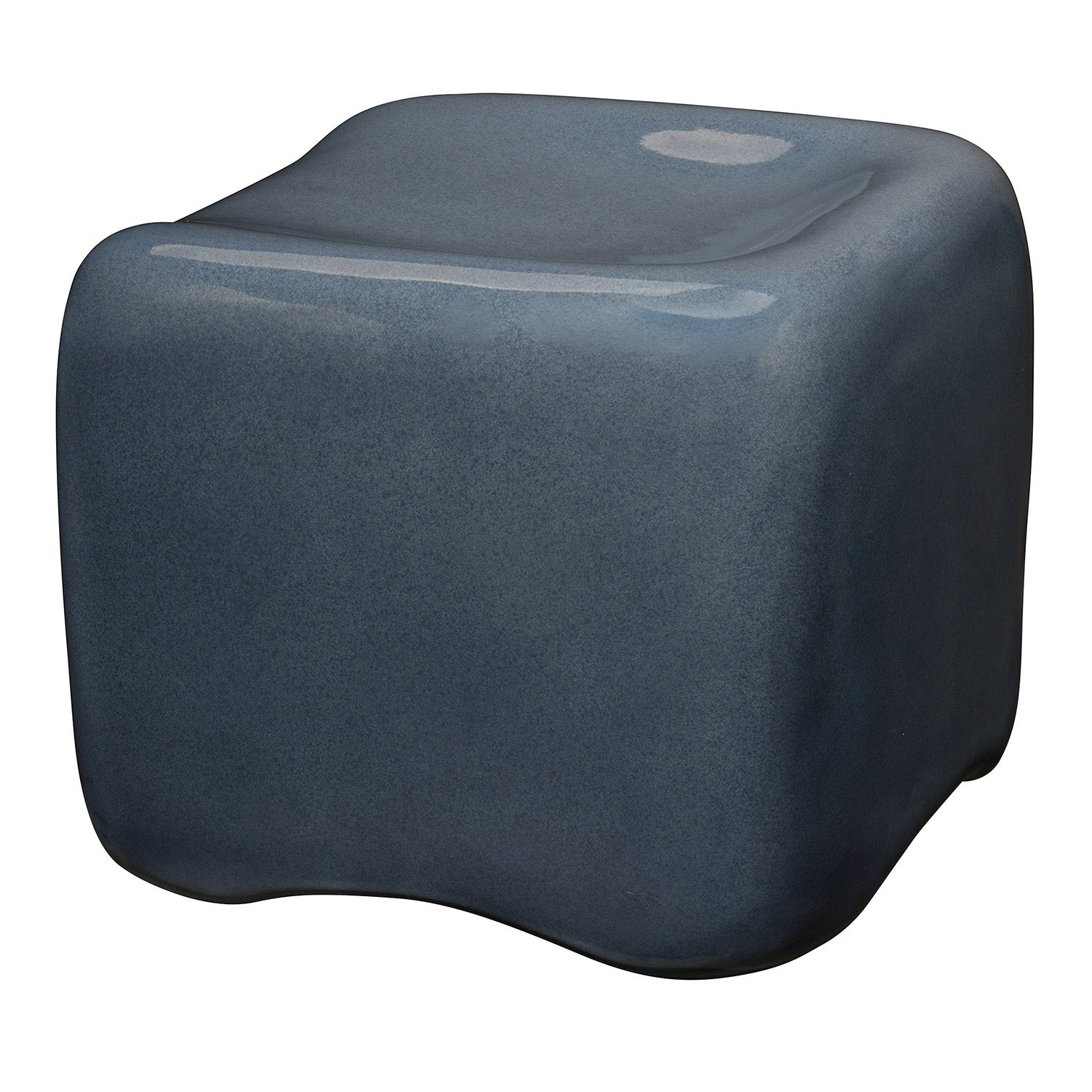 Jamie Young Cushion Navy Blue Concrete Stool