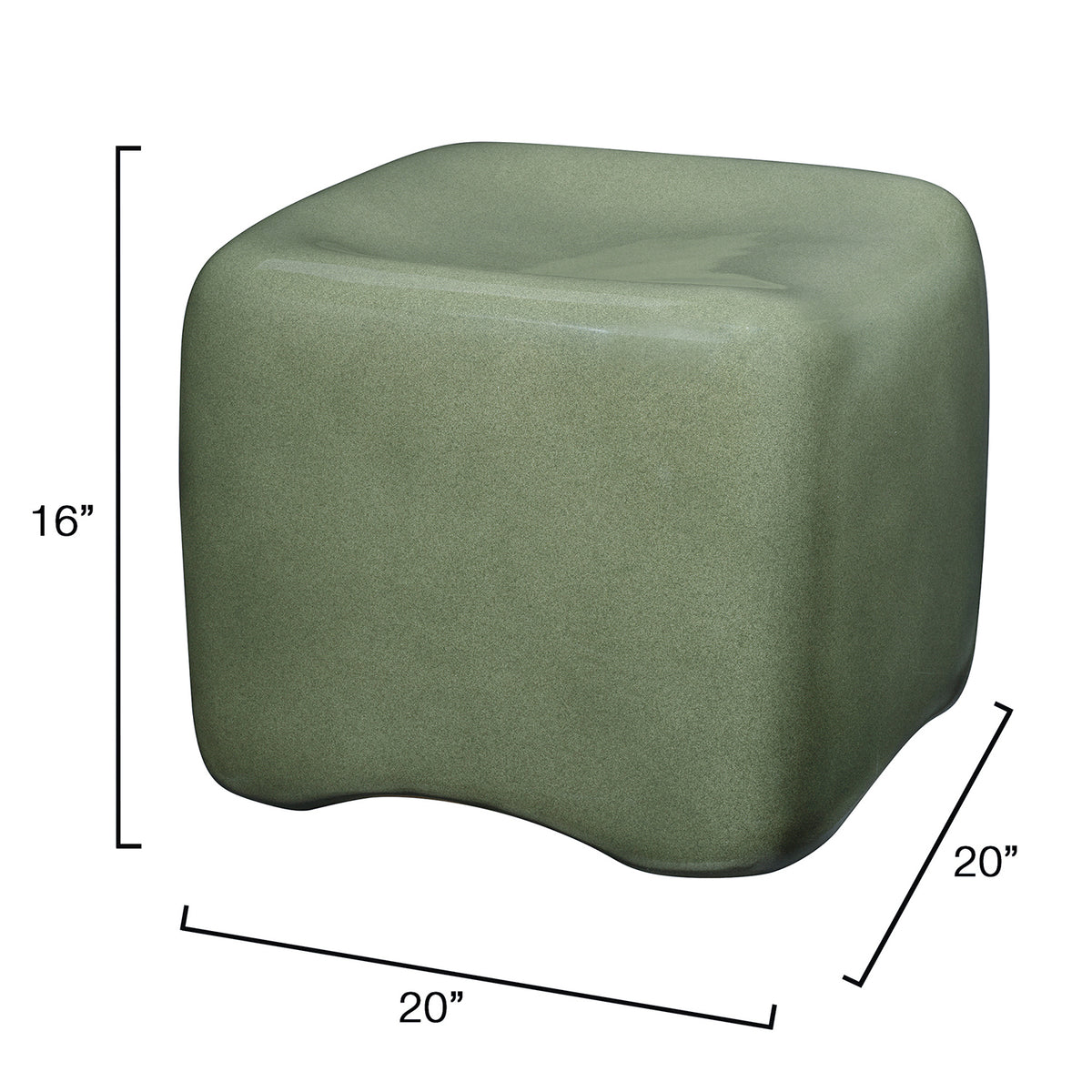 Jamie Young Cushion Olive Green Concrete Stool