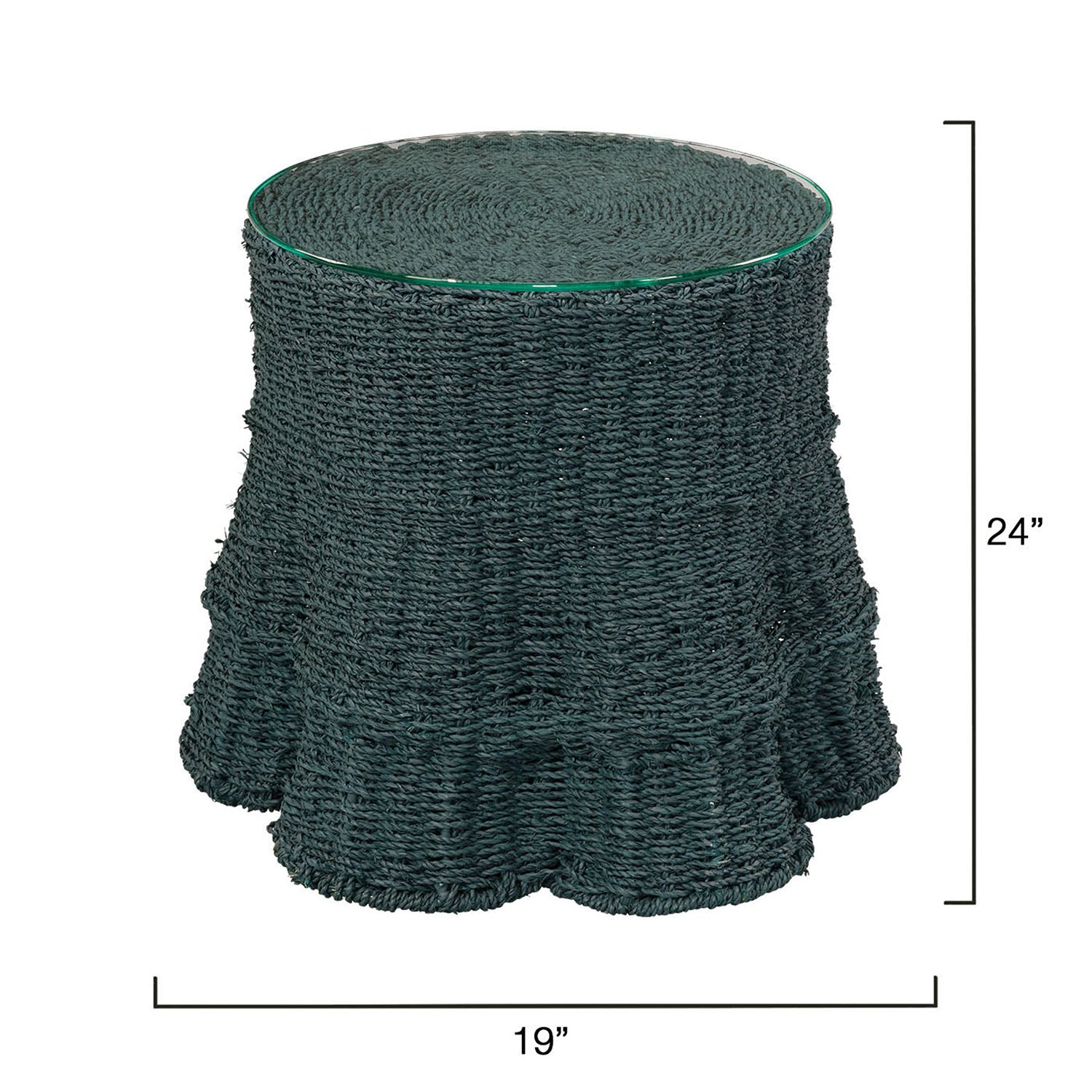 Jamie Young Falda Blue Side Table