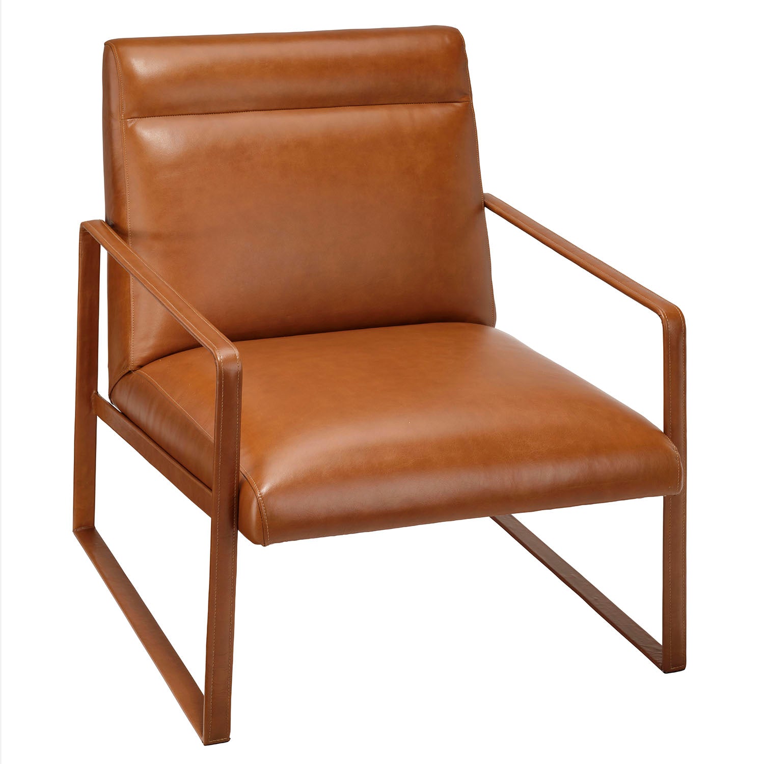 Jamie Young Hemingway Saddle Leather Accent Chair