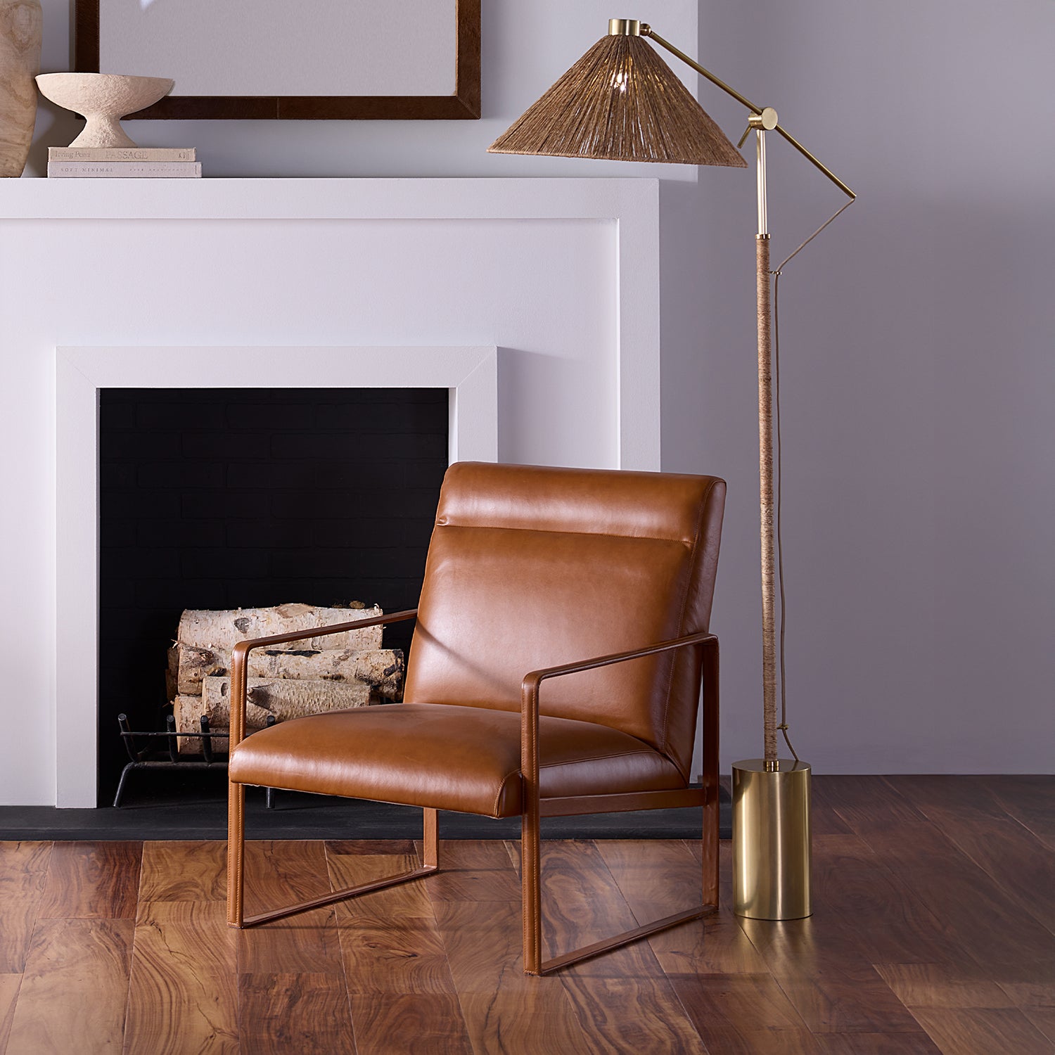 Jamie Young Hemingway Saddle Leather Accent Chair