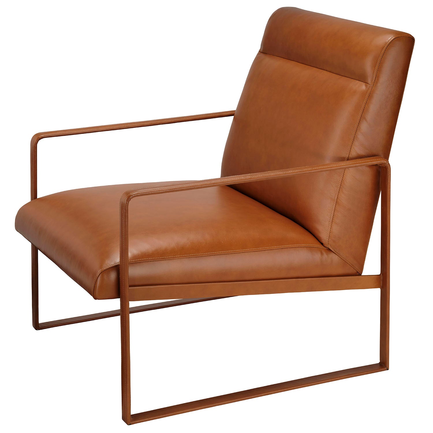Jamie Young Hemingway Saddle Leather Accent Chair