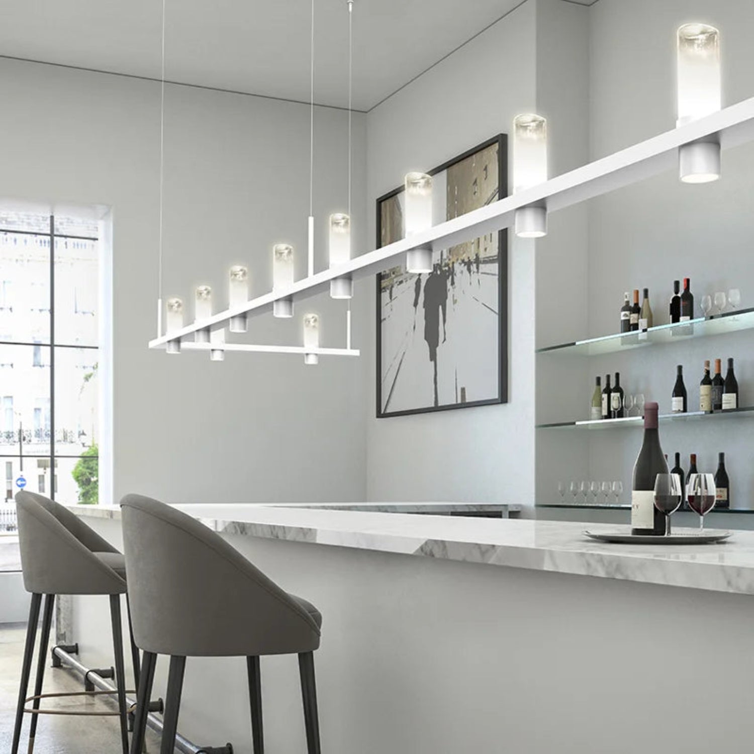 Sonneman Intervals Satin White 20QWZ46B Pendant