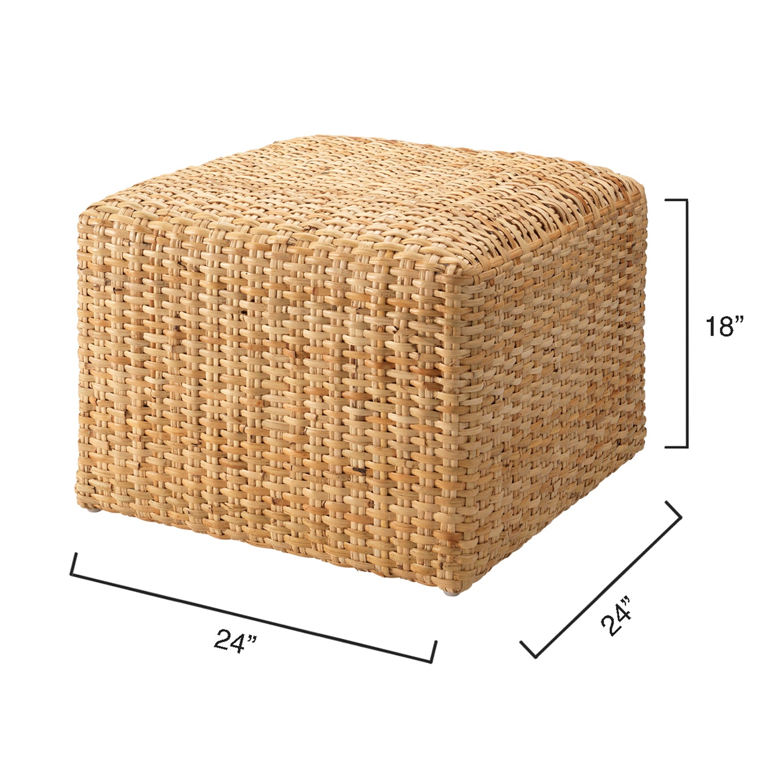 Jamie Young Rattan Ottoman