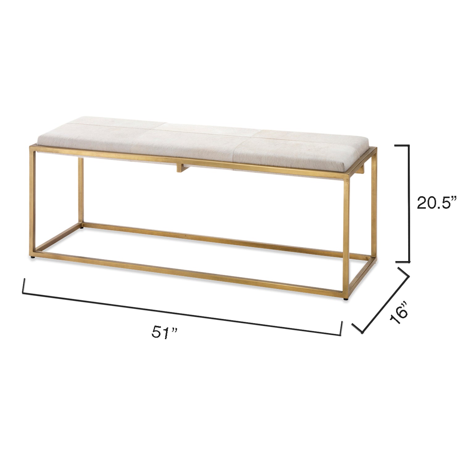 Jamie Young Shelby Hide Bench