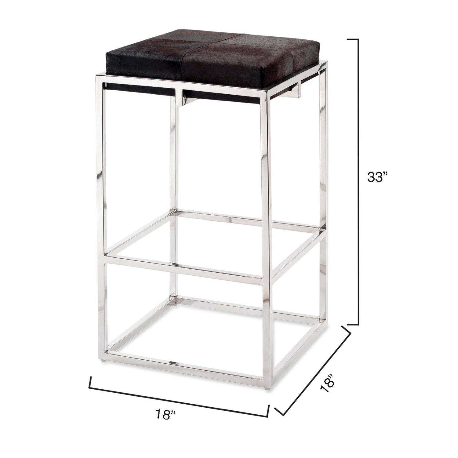 Jamie Young Shelby Nickel Bar Stool