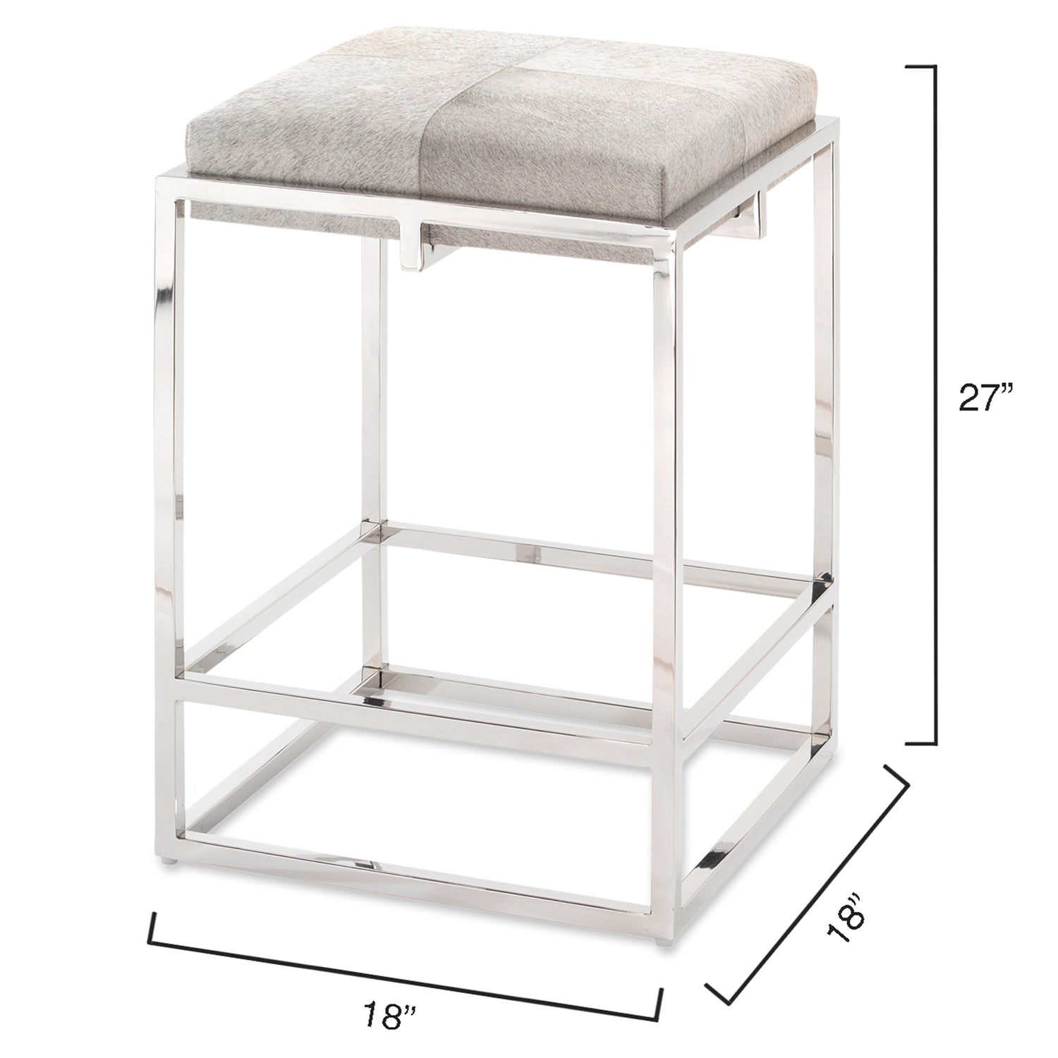 Jamie Young Shelby Nickel Counter Stool
