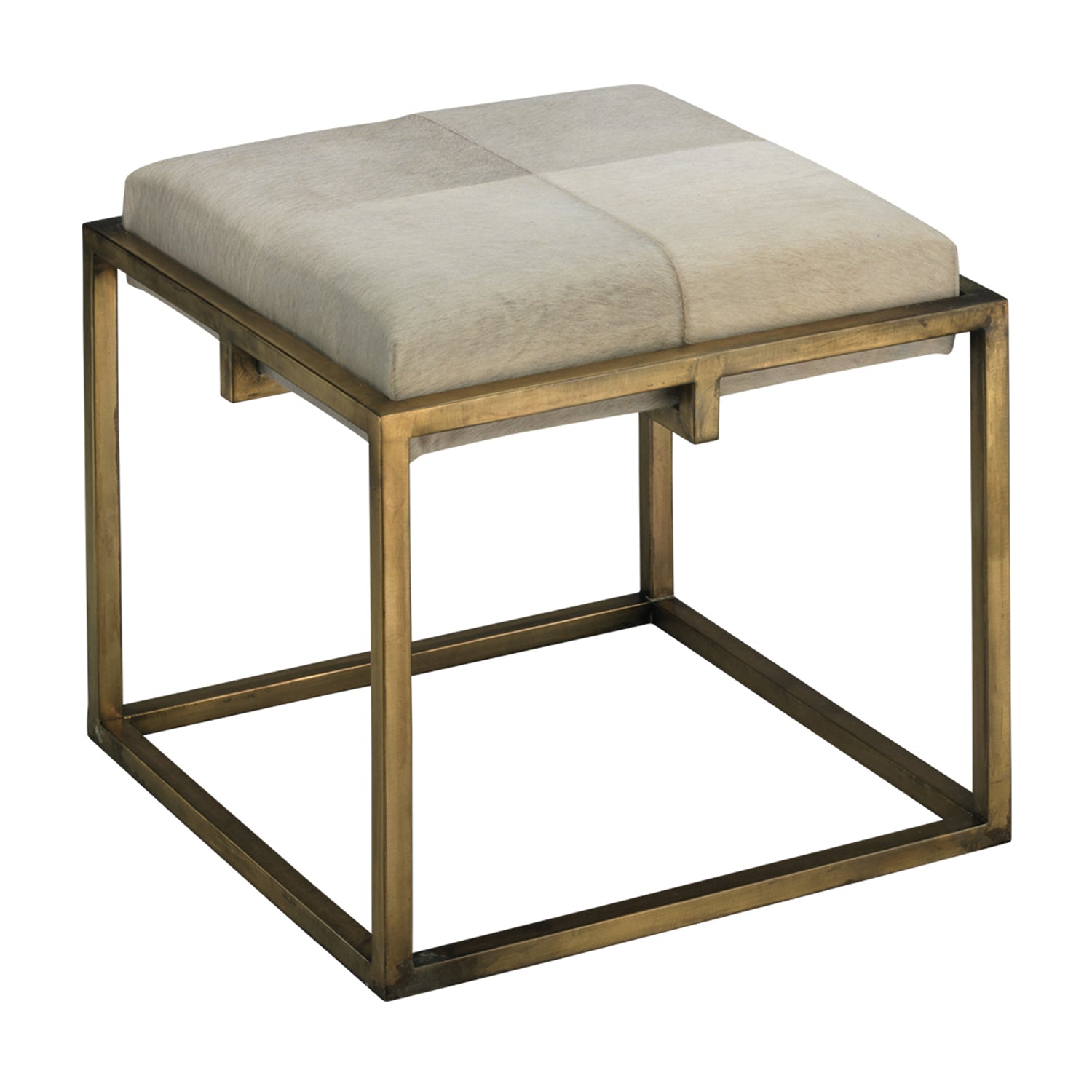 Jamie Young Shelby Antique Brass Stool