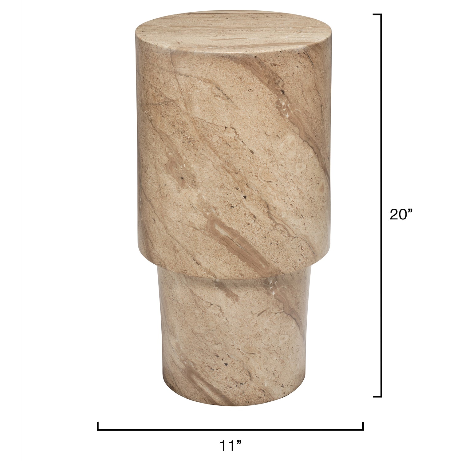 Jamie Young St Germain Marbled Beige Drink Table