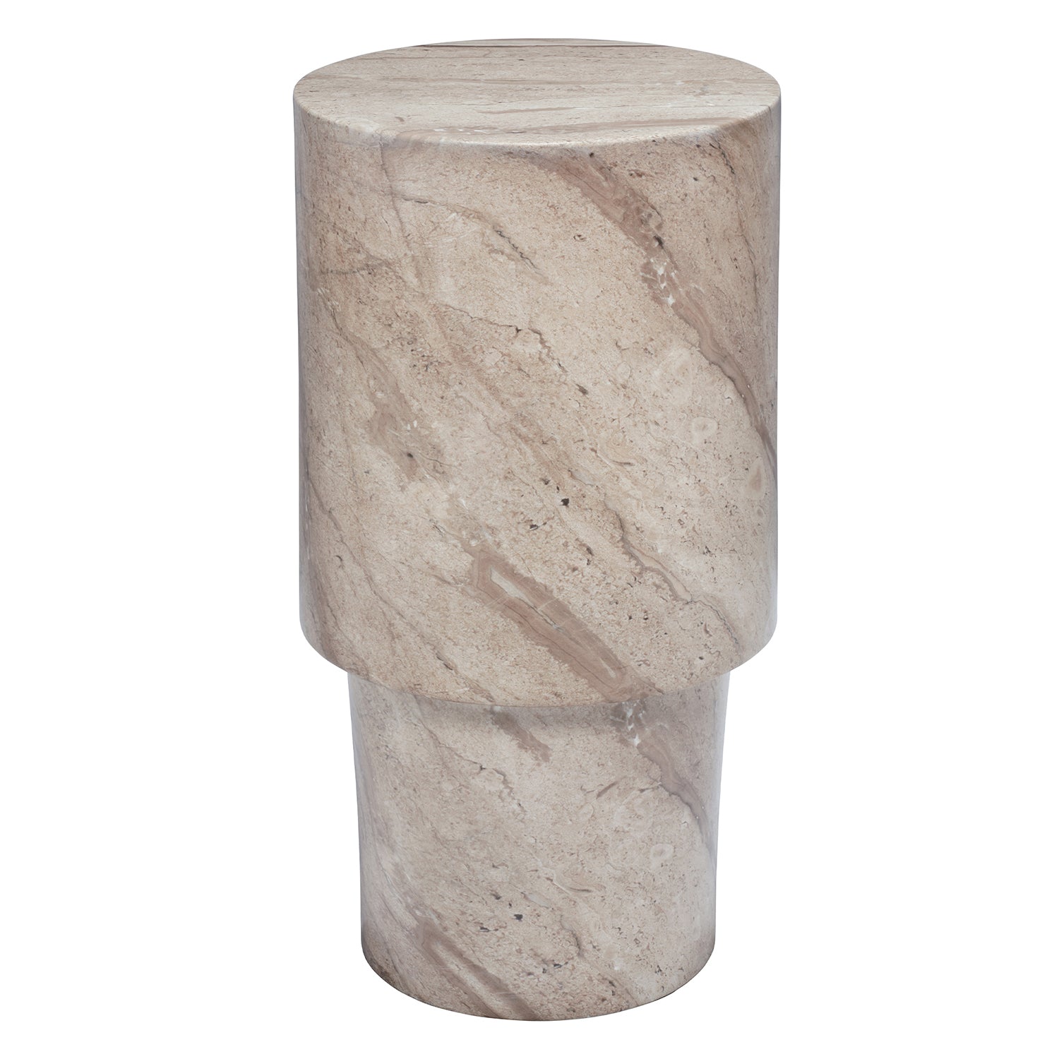 Jamie Young St Germain Marbled Beige Drink Table